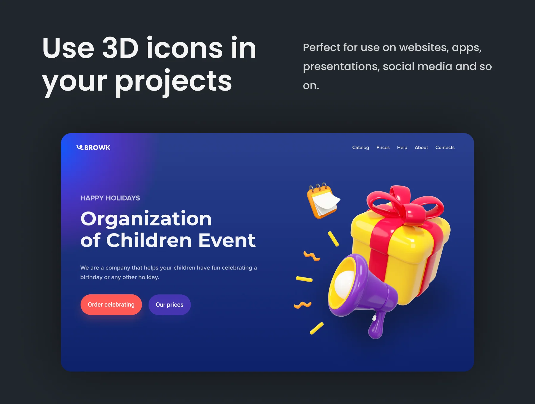 Basic 3D Icons Set 4
