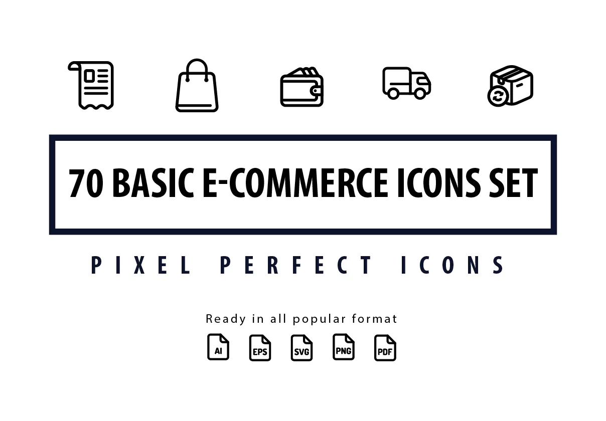 140 Basic E-Commerce Icons Set