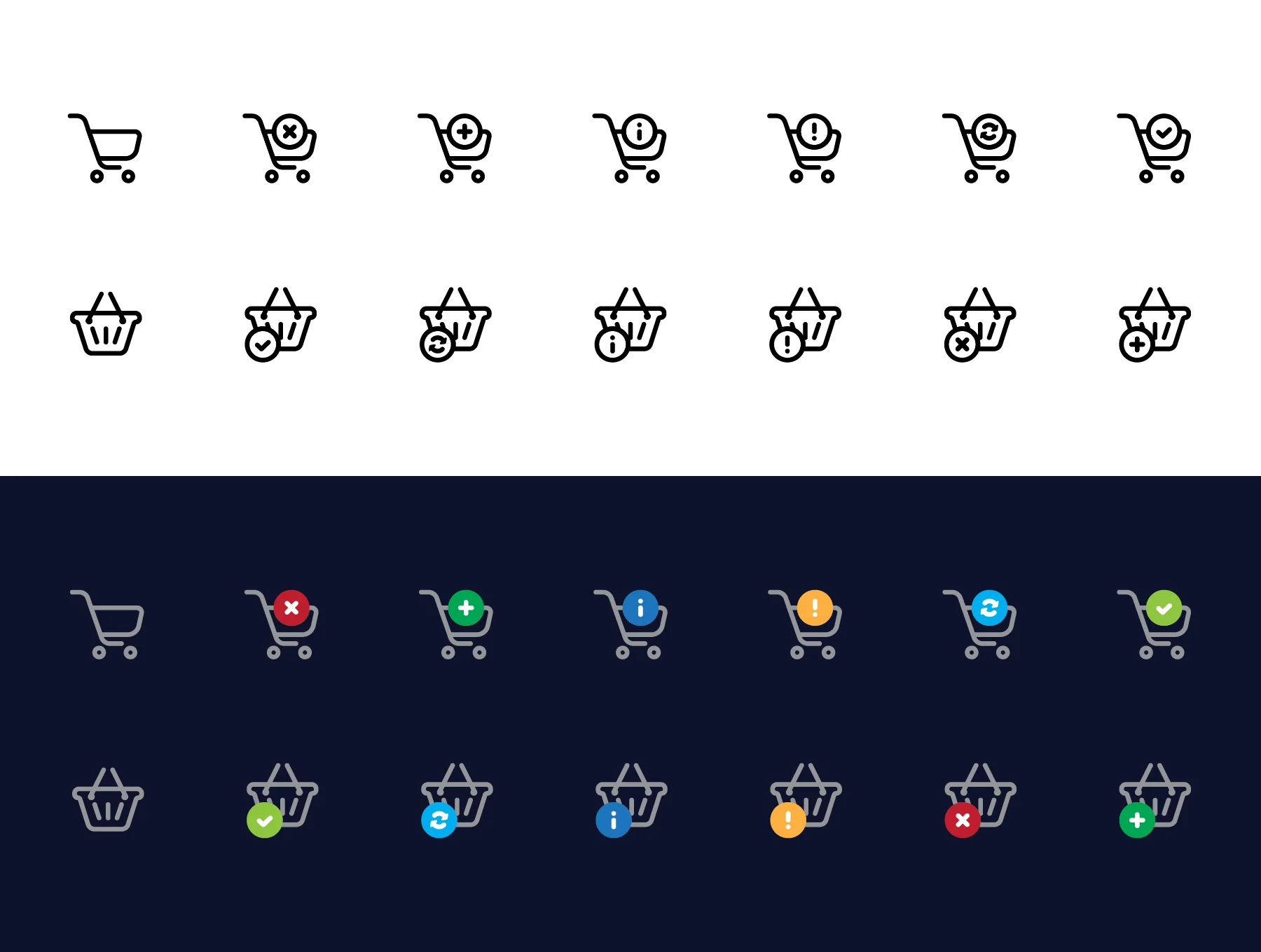 140 Basic E-Commerce Icons Set 2