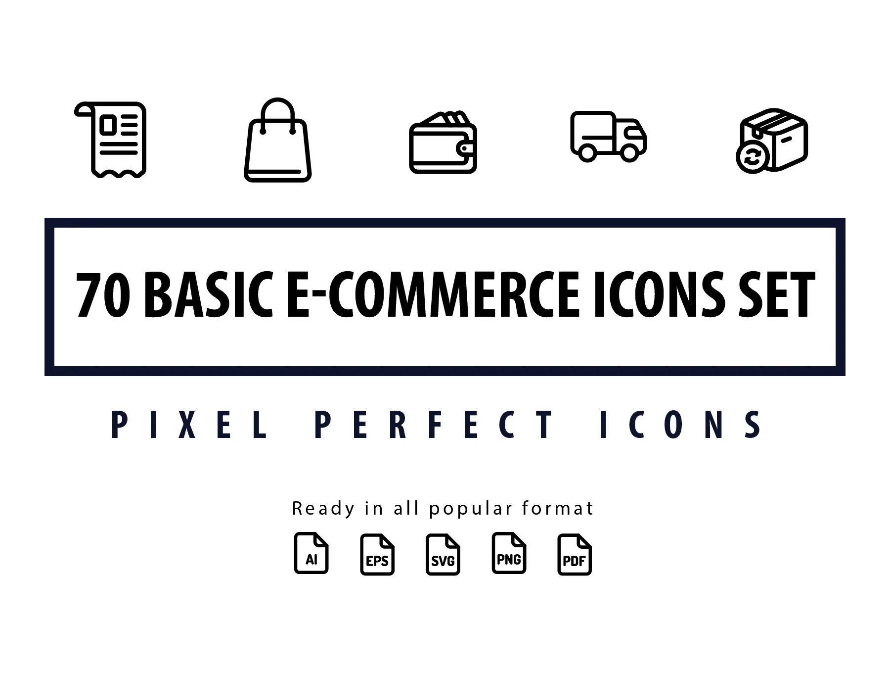 140 Basic E-Commerce Icons Set 4