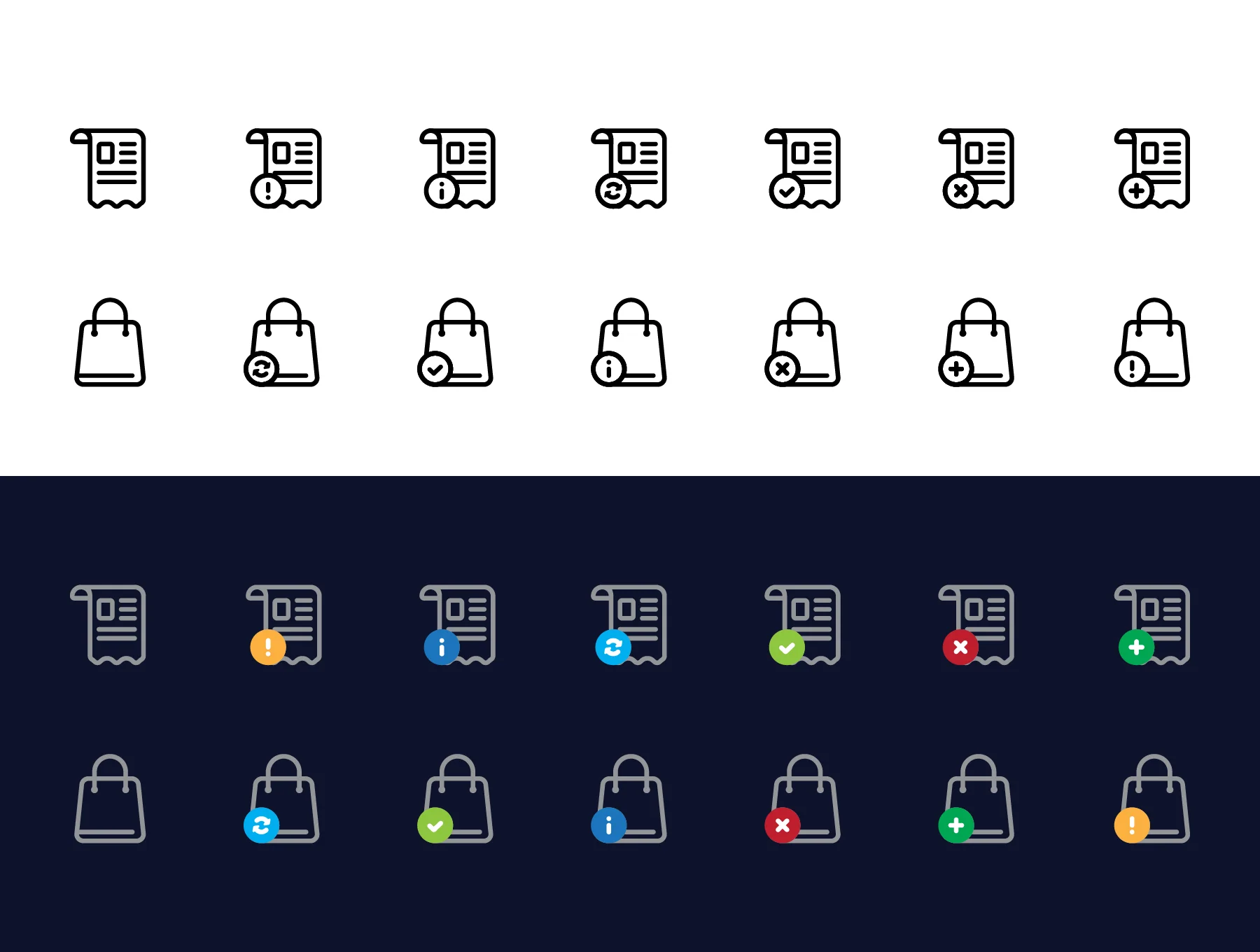140 Basic E-Commerce Icons Set 5