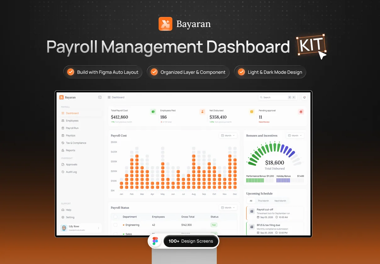 Bayaran - Payroll Management Dashboard UI KIT