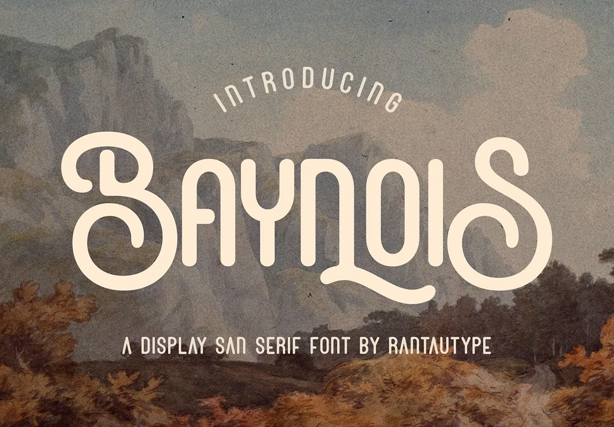 Baynois Vintage Monoline Font