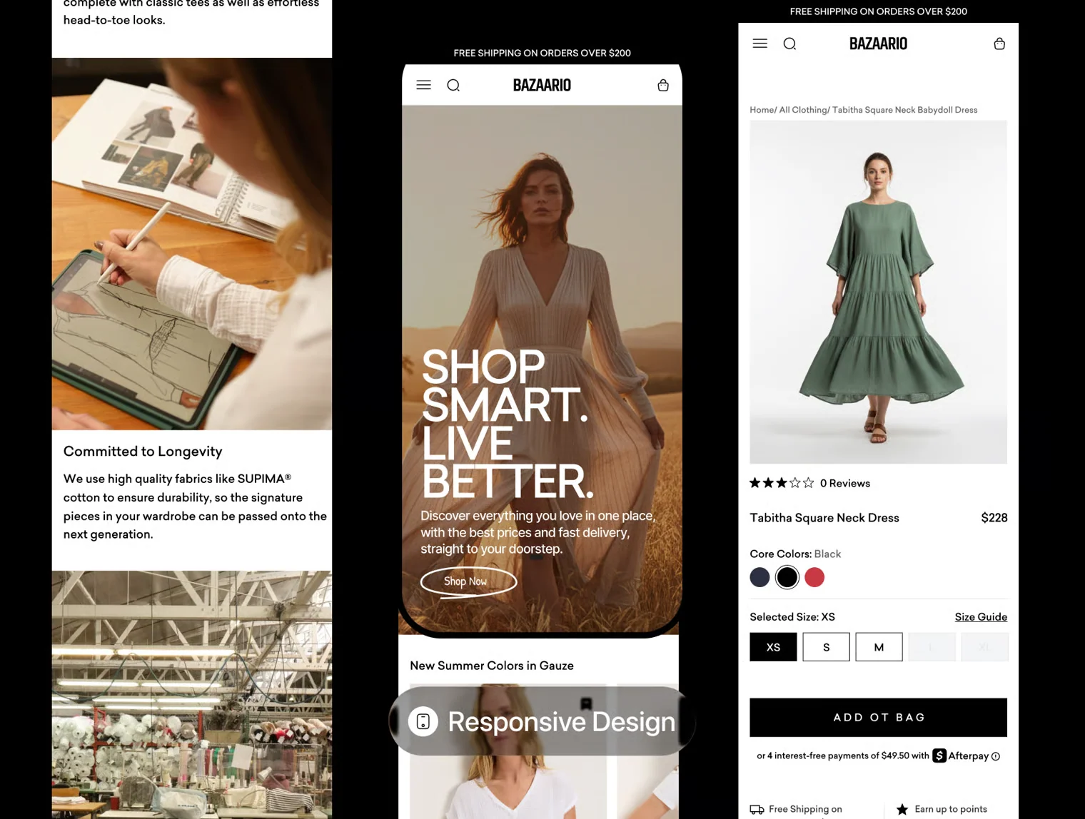 Bazaario – Fashion E-commerce Website UI Kit (Desktop + Mobile) 3