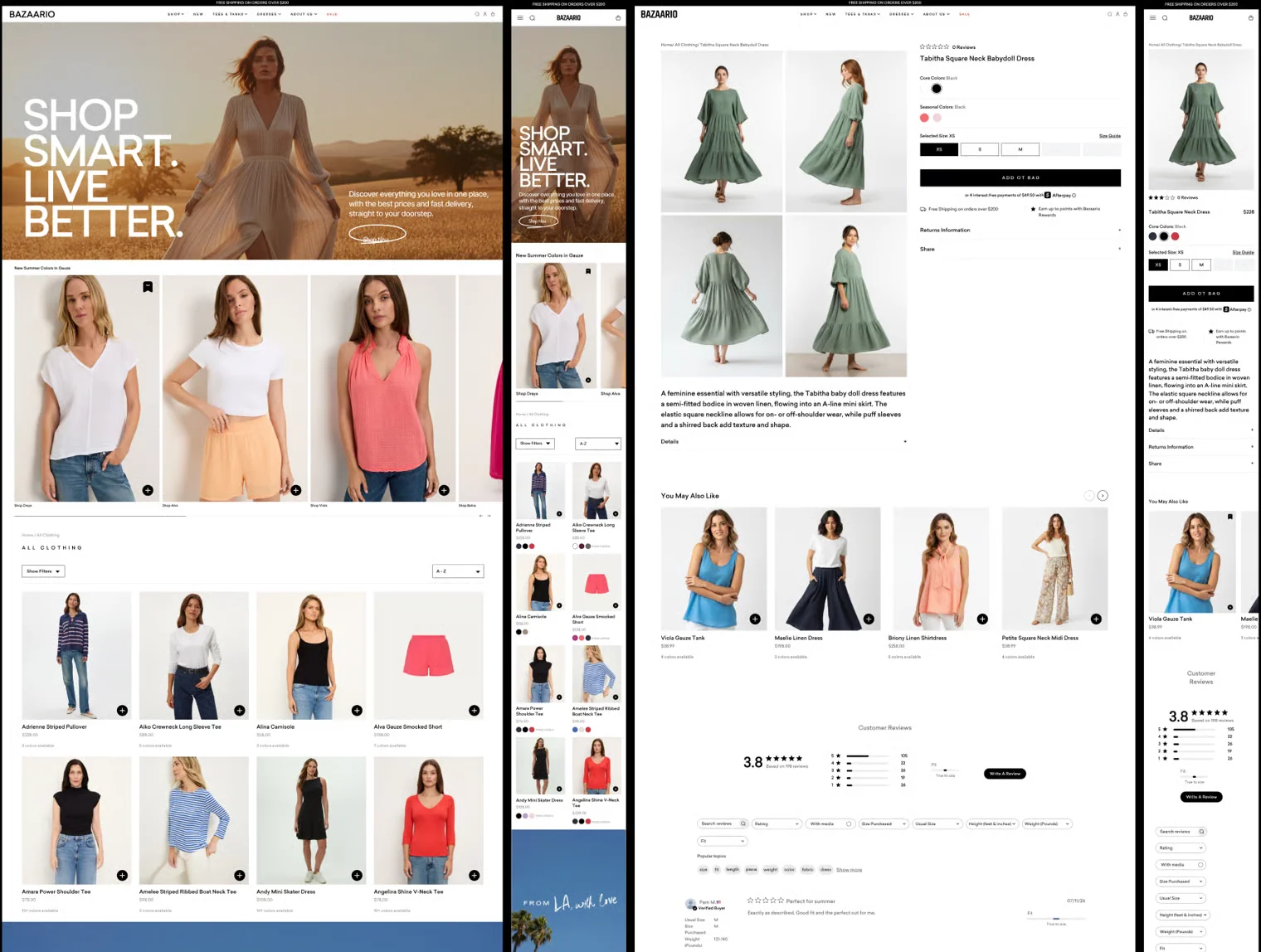 Bazaario – Fashion E-commerce Website UI Kit (Desktop + Mobile) 6