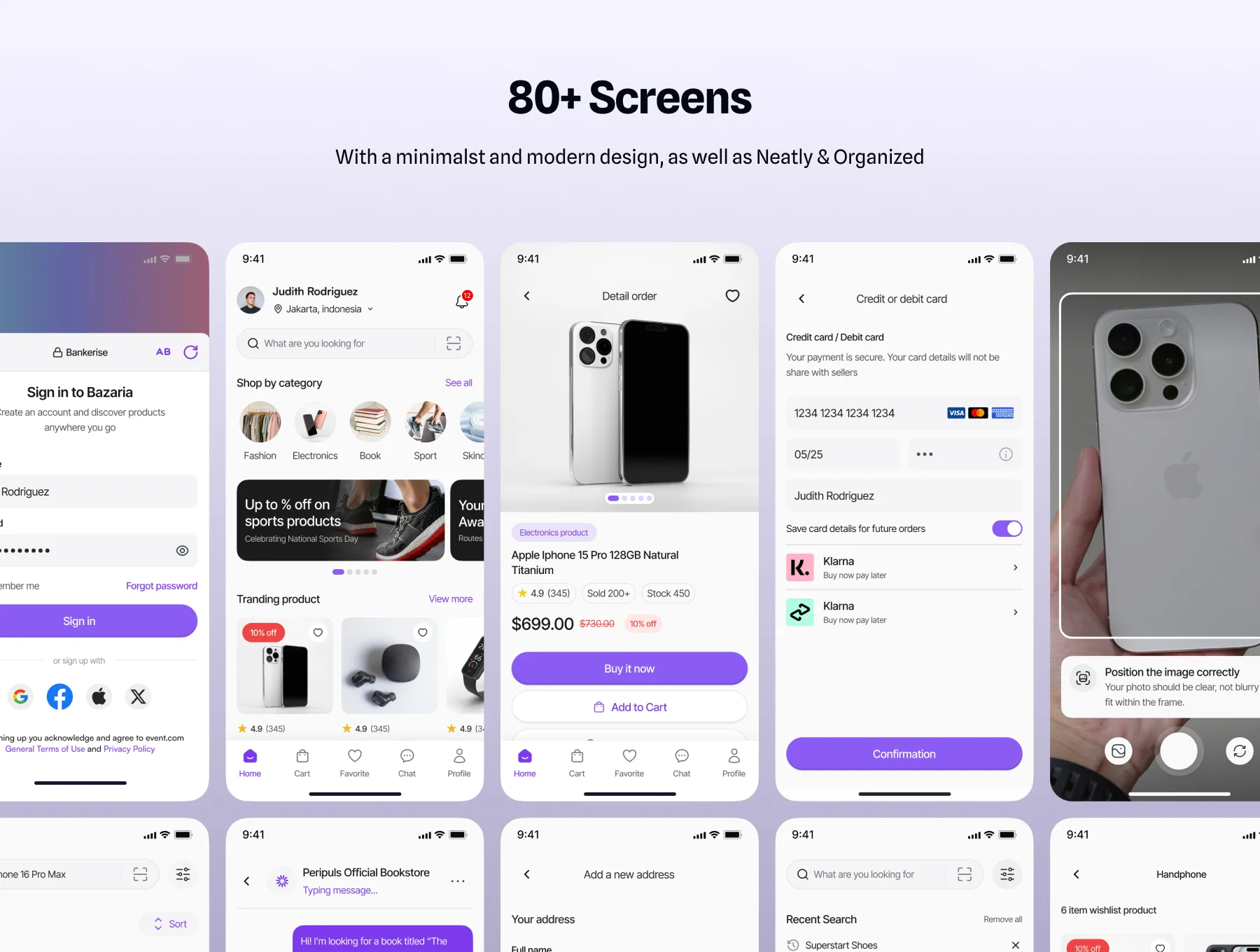 Bazaria - E-Commerce Mobile App UI Kit 6