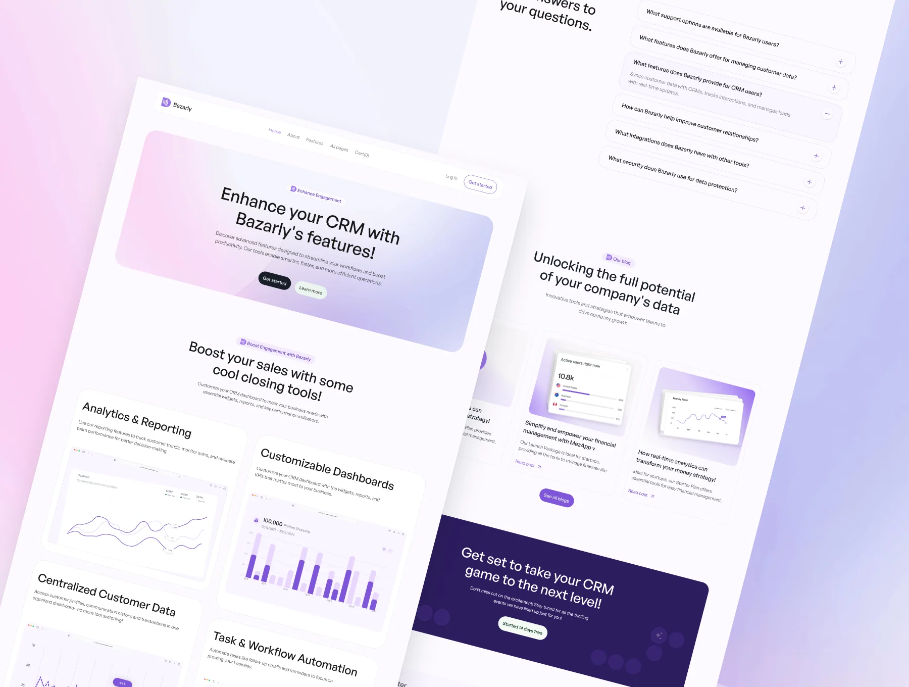 Bazarly – Software & SaaS HTML5 Template 8