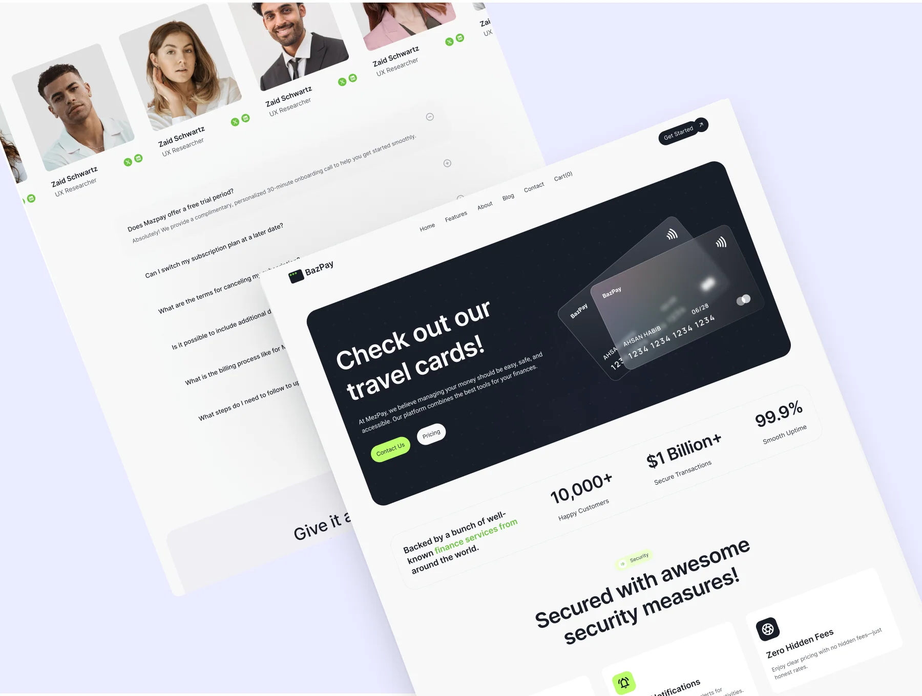 BazPay – Fintech React Template for Startups 2