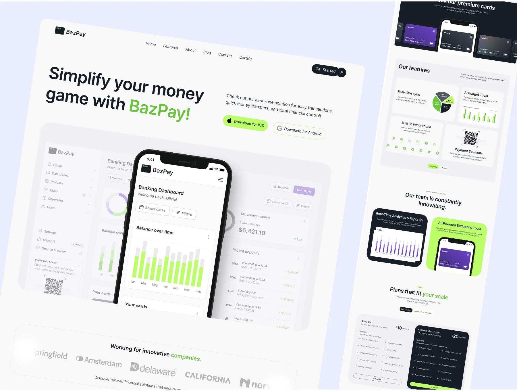 BazPay – Fintech React Template for Startups 3