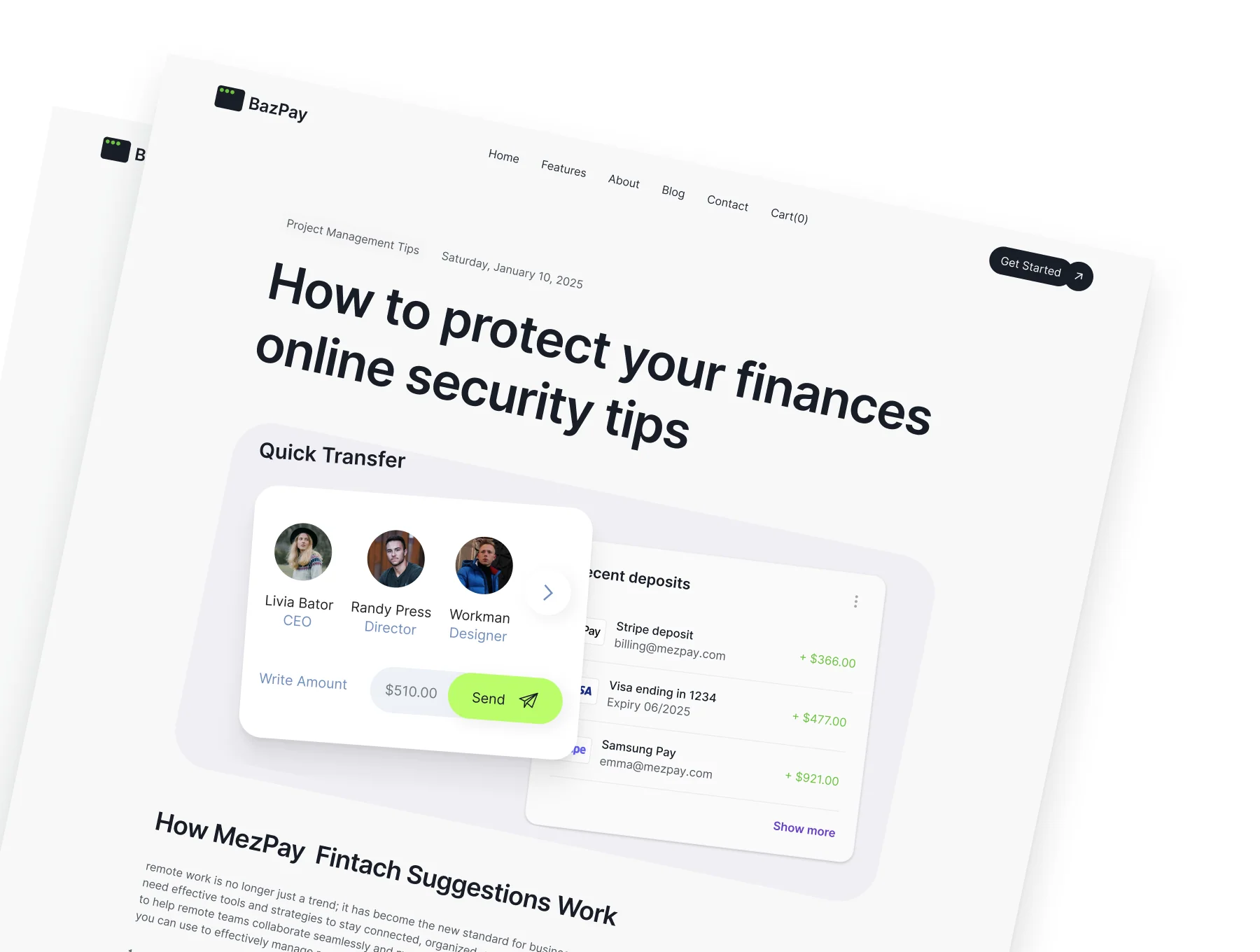 BazPay – Fintech React Template for Startups 4