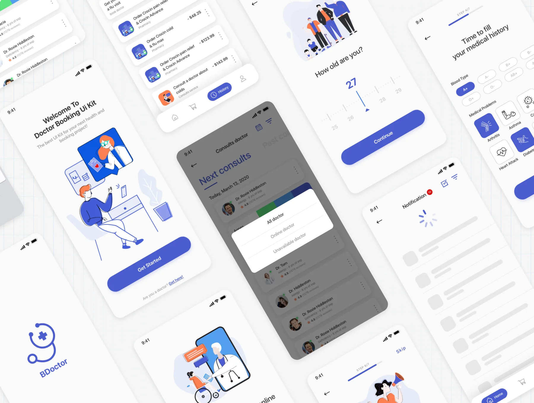 B.Doctor app UI kit 9