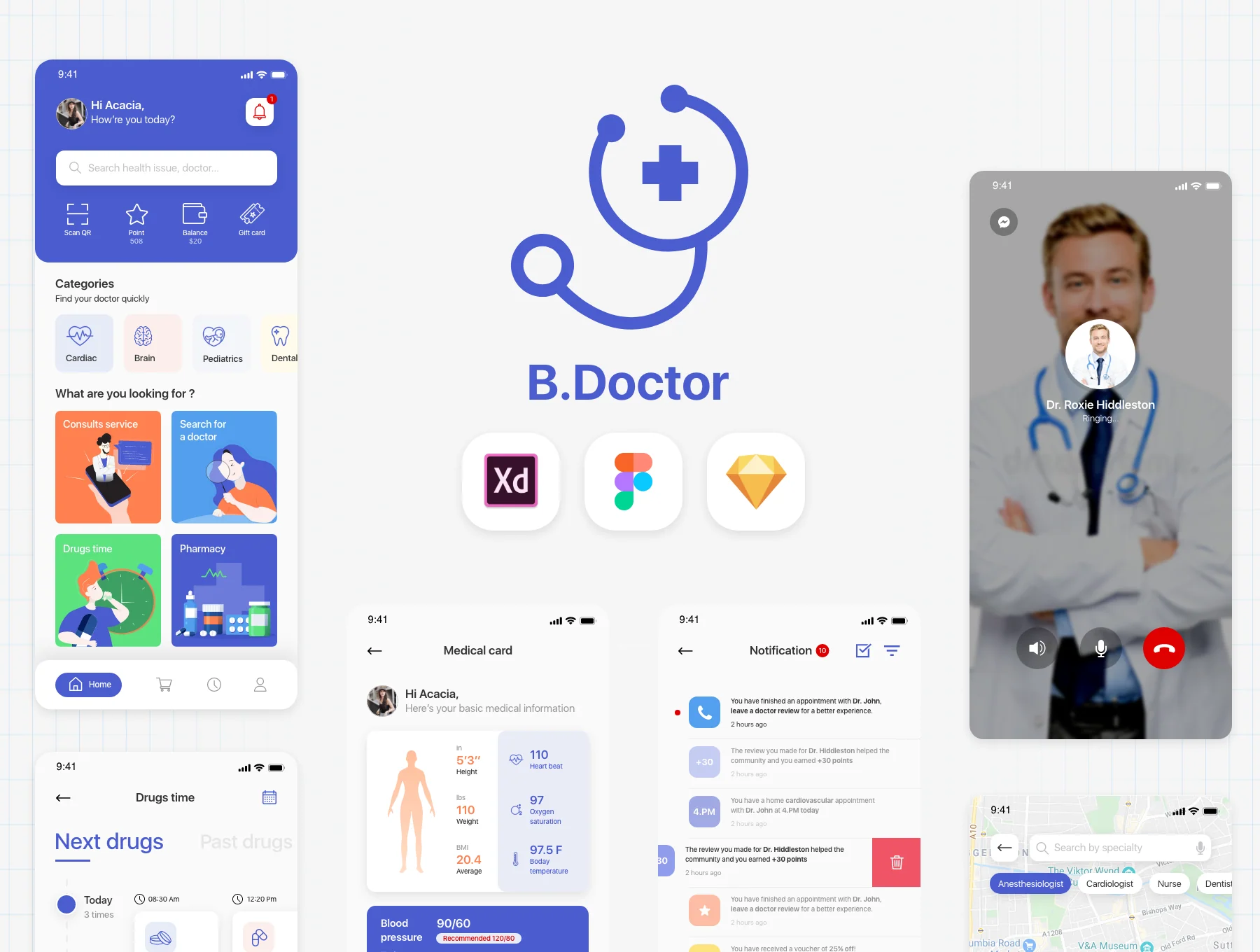 B.Doctor app UI kit