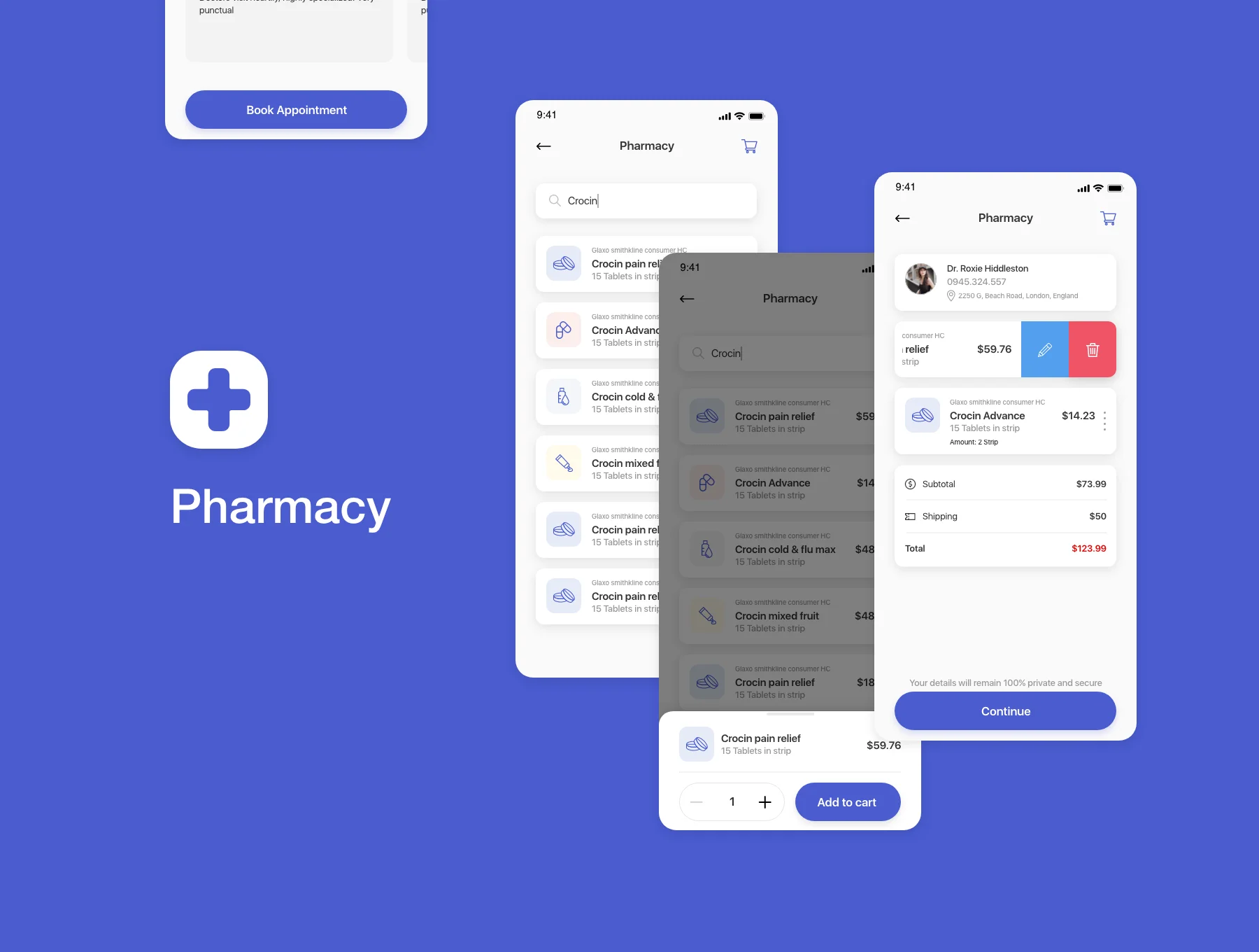 B.Doctor app UI kit 8