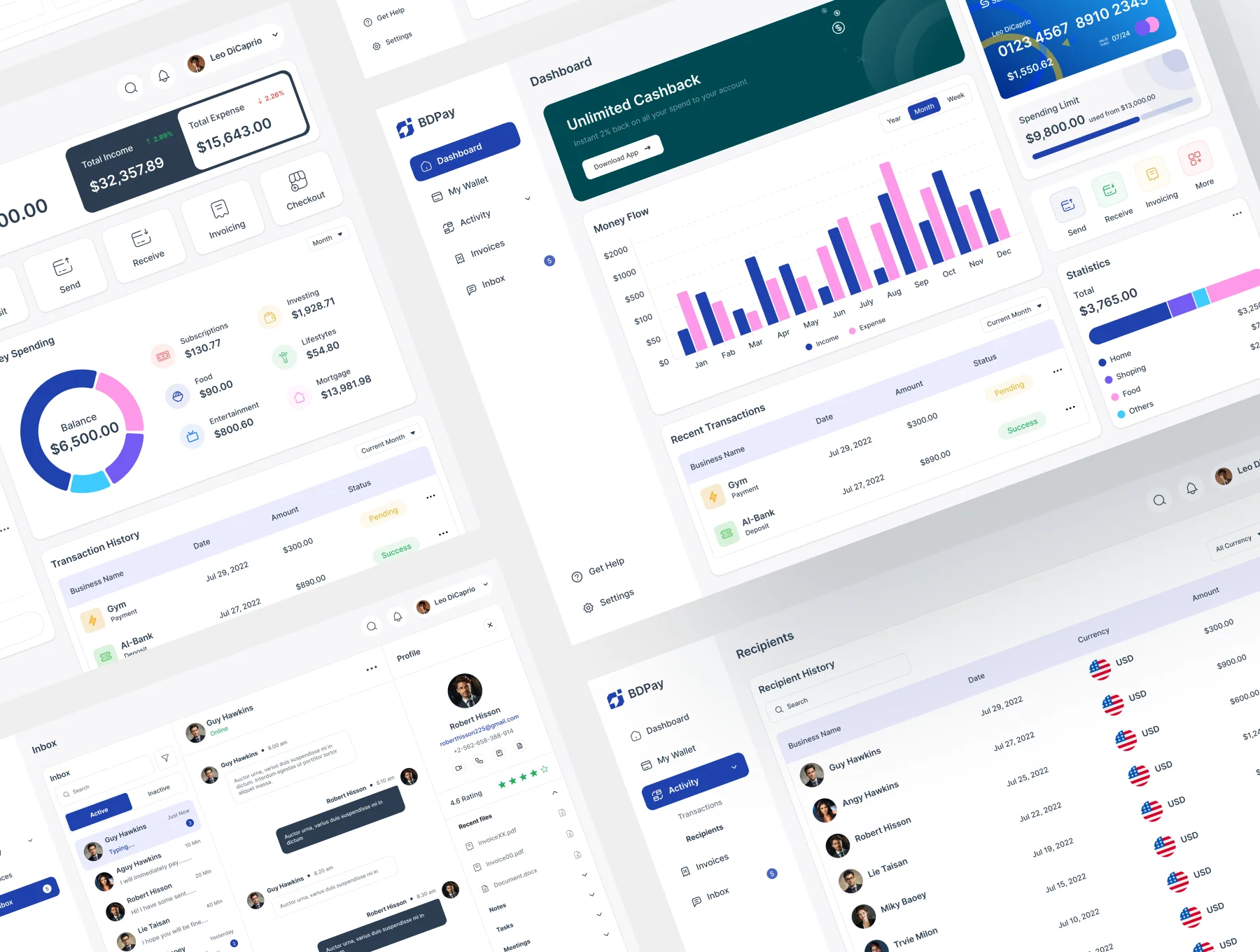 BdPay Fintech App Dashboard UI KIT 5