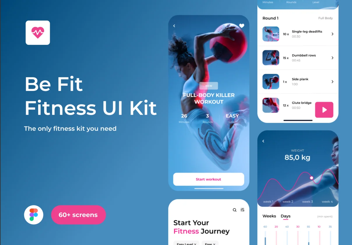 Be Fit - Fitness App UI Kit