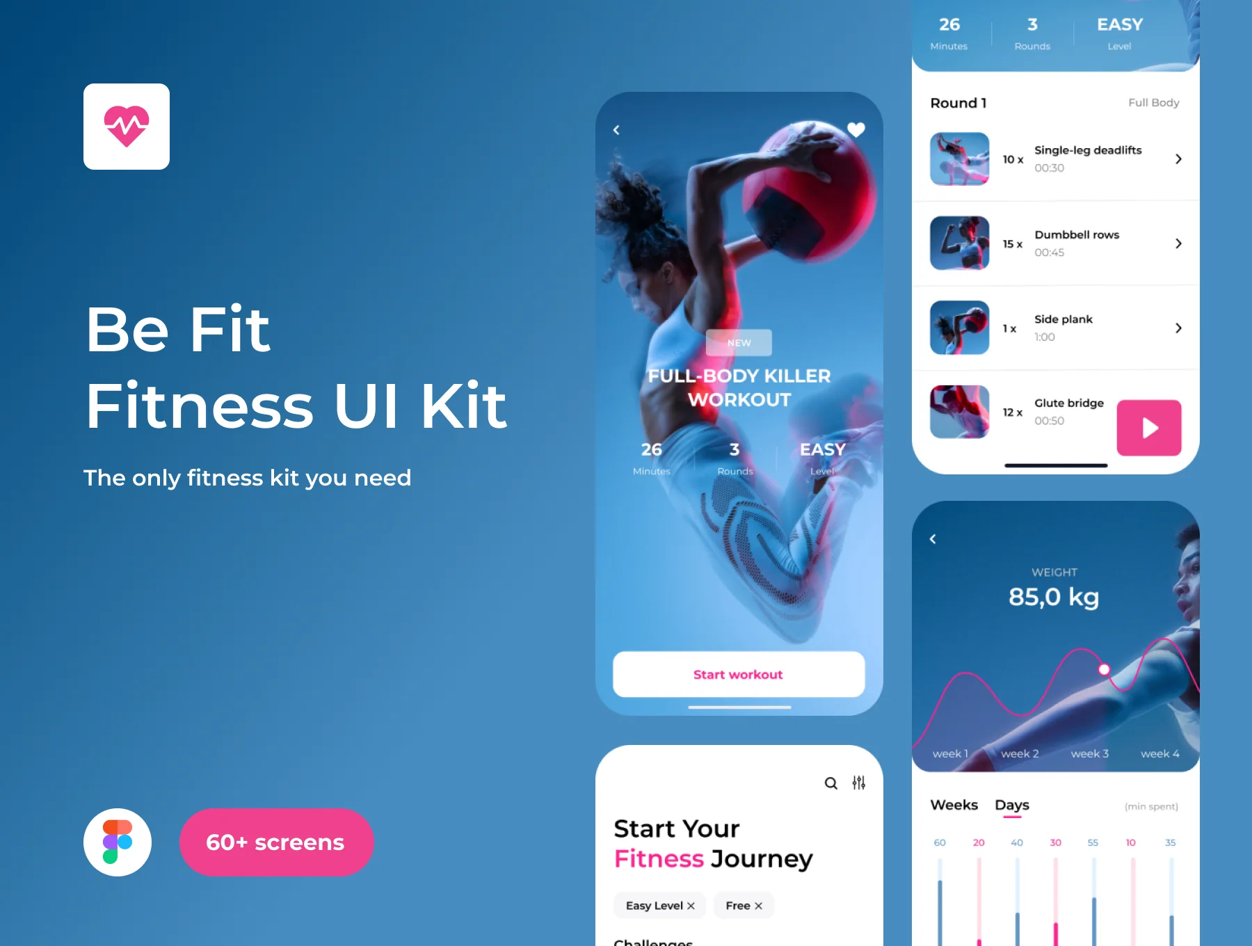Be Fit - Fitness App UI Kit