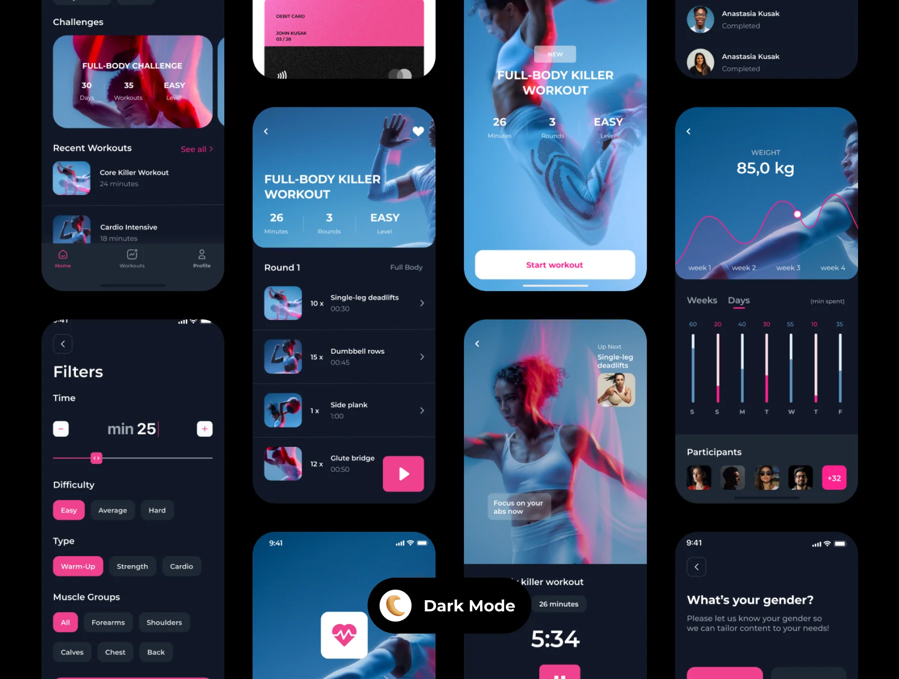 Be Fit - Fitness App UI Kit 6