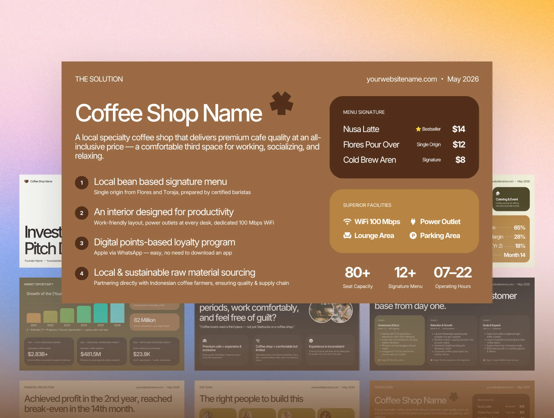 Bean & Brew - Coffee Shop Investor Pitch Deck 3