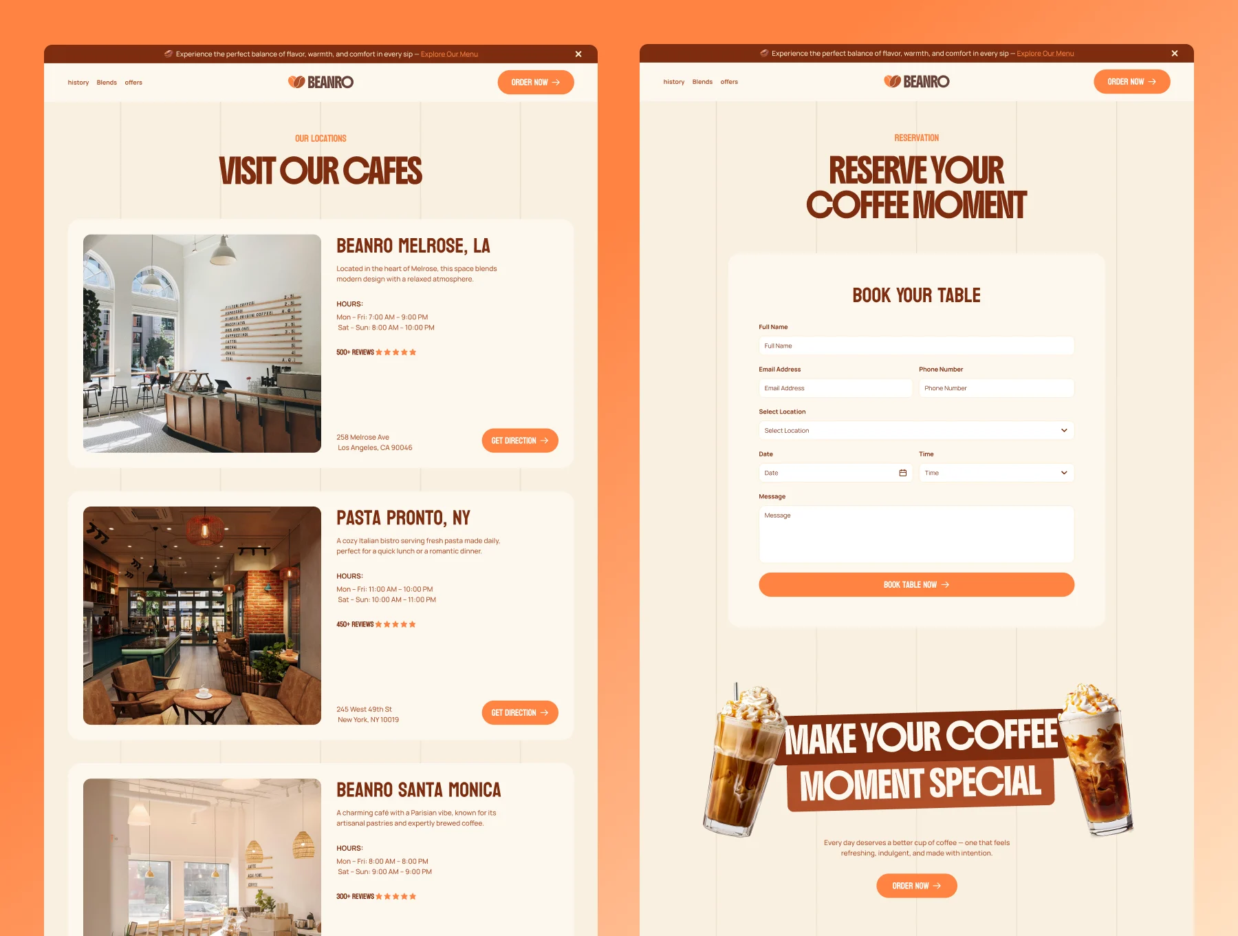 Beanro — Coffee Shop Template 3