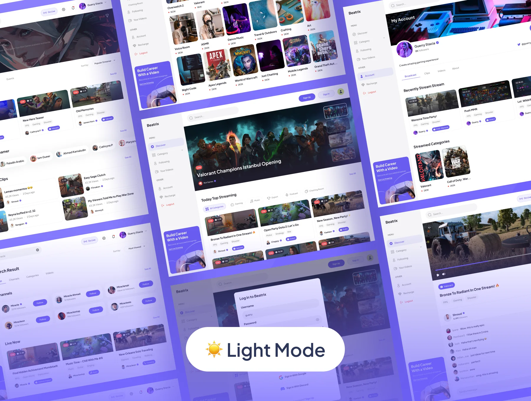 Beatrix - Live Streaming Dashboard 5