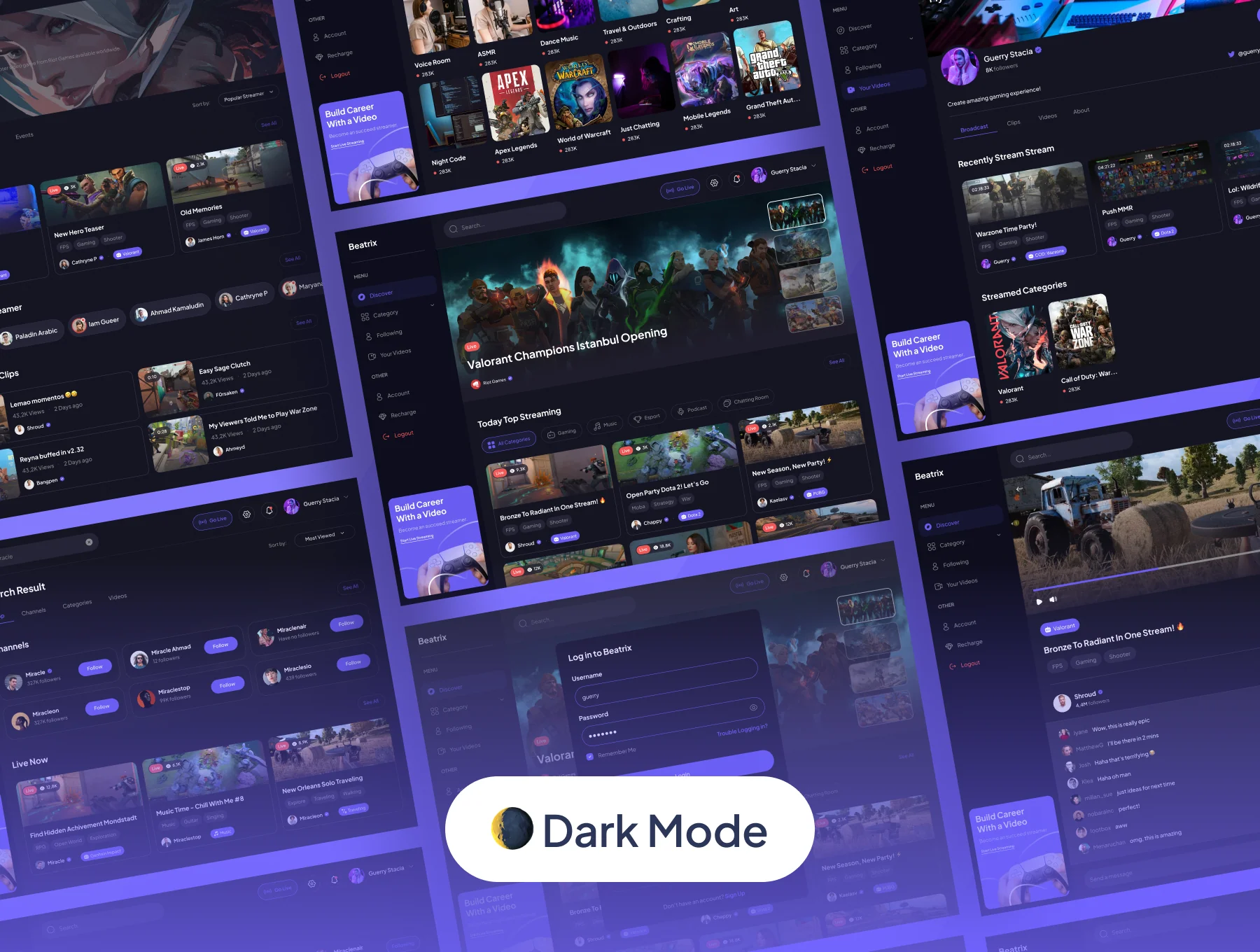 Beatrix - Live Streaming Dashboard 6