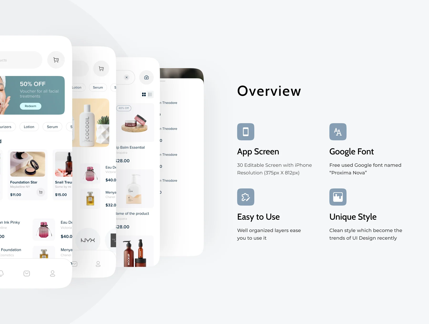 Beatuees - Women beauty cares marketplace UI KIT 2