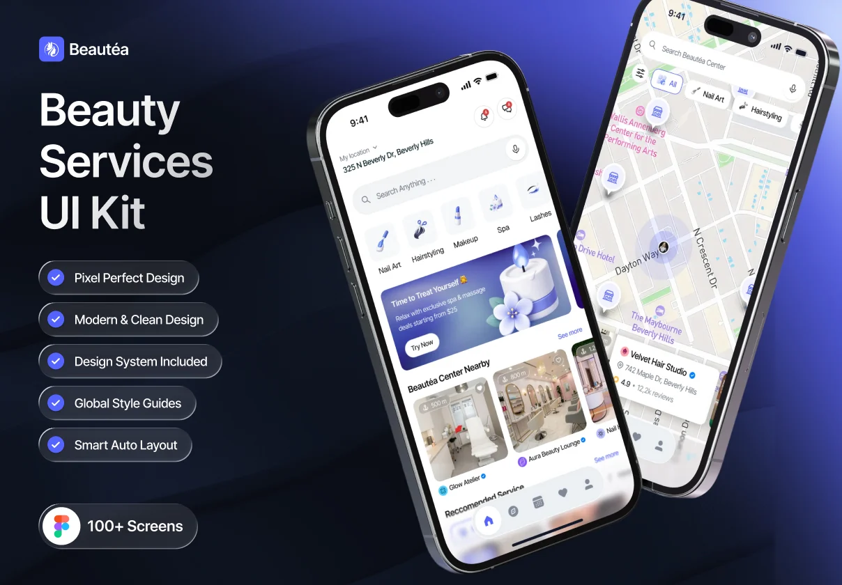 Beautéa - Beauty Services UI Kit