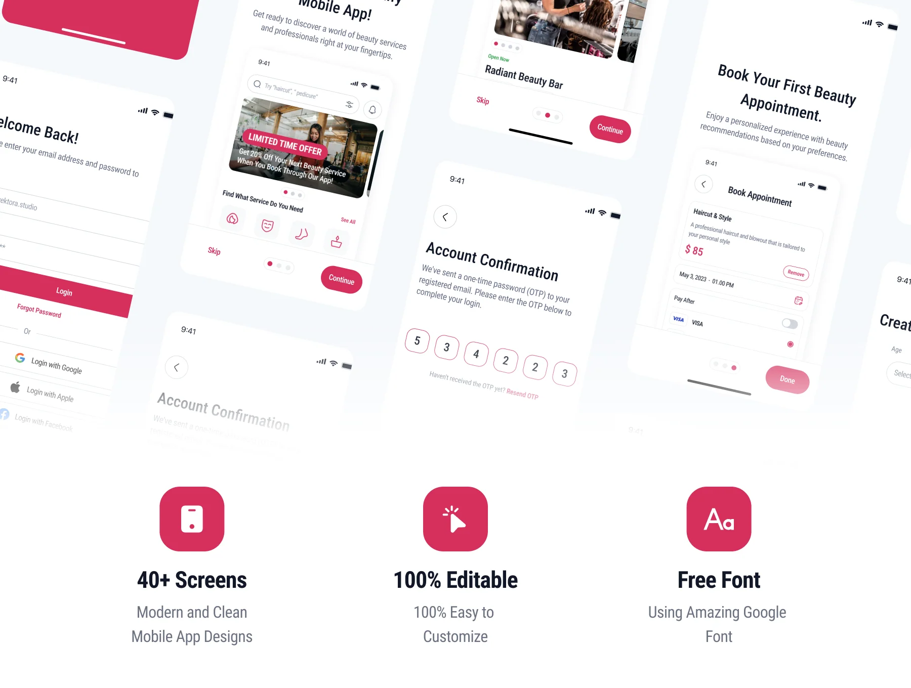 Beautify - Beautify Service Mobile App UI KIT 5