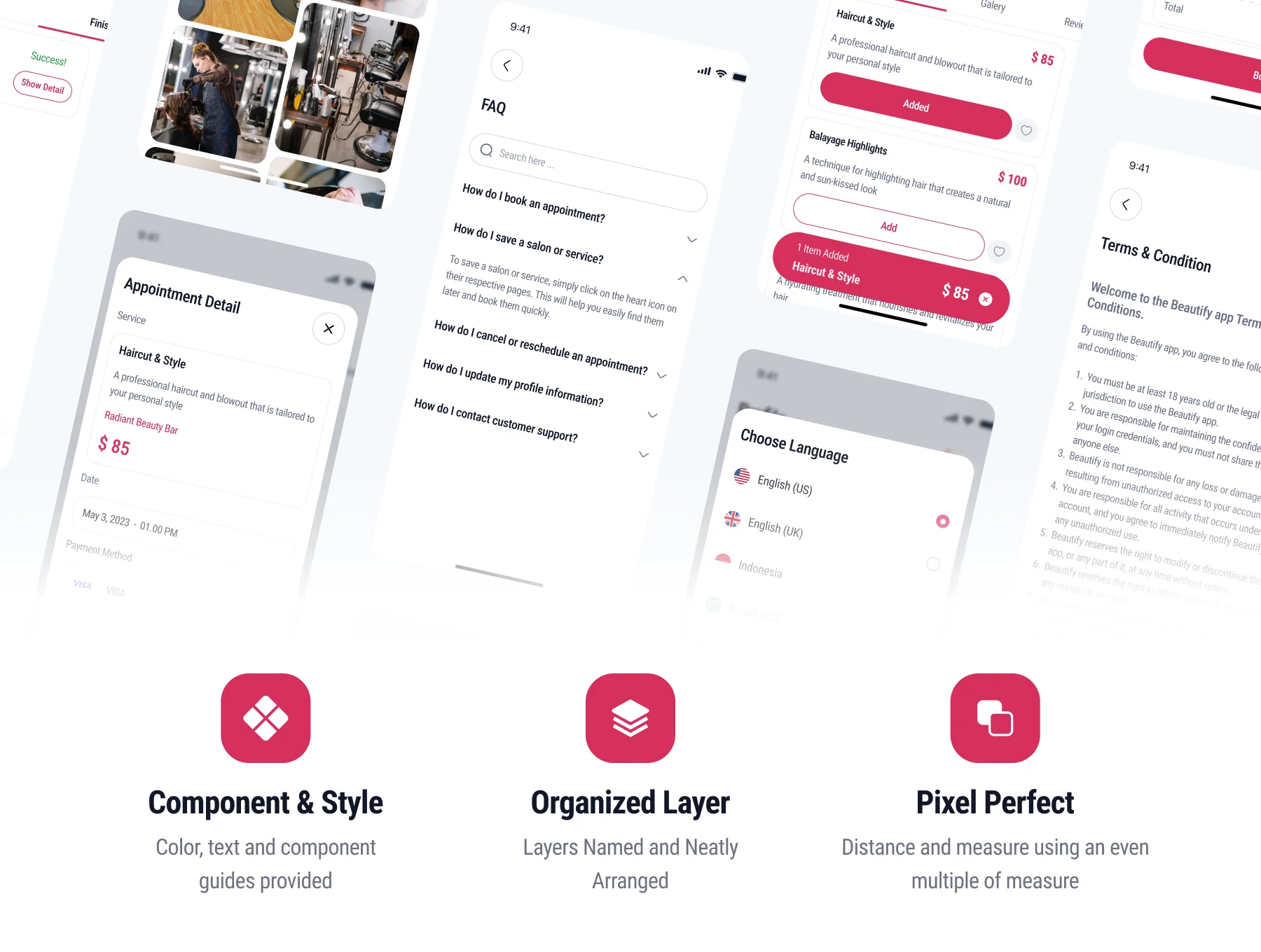 Beautify - Beautify Service Mobile App UI KIT 6