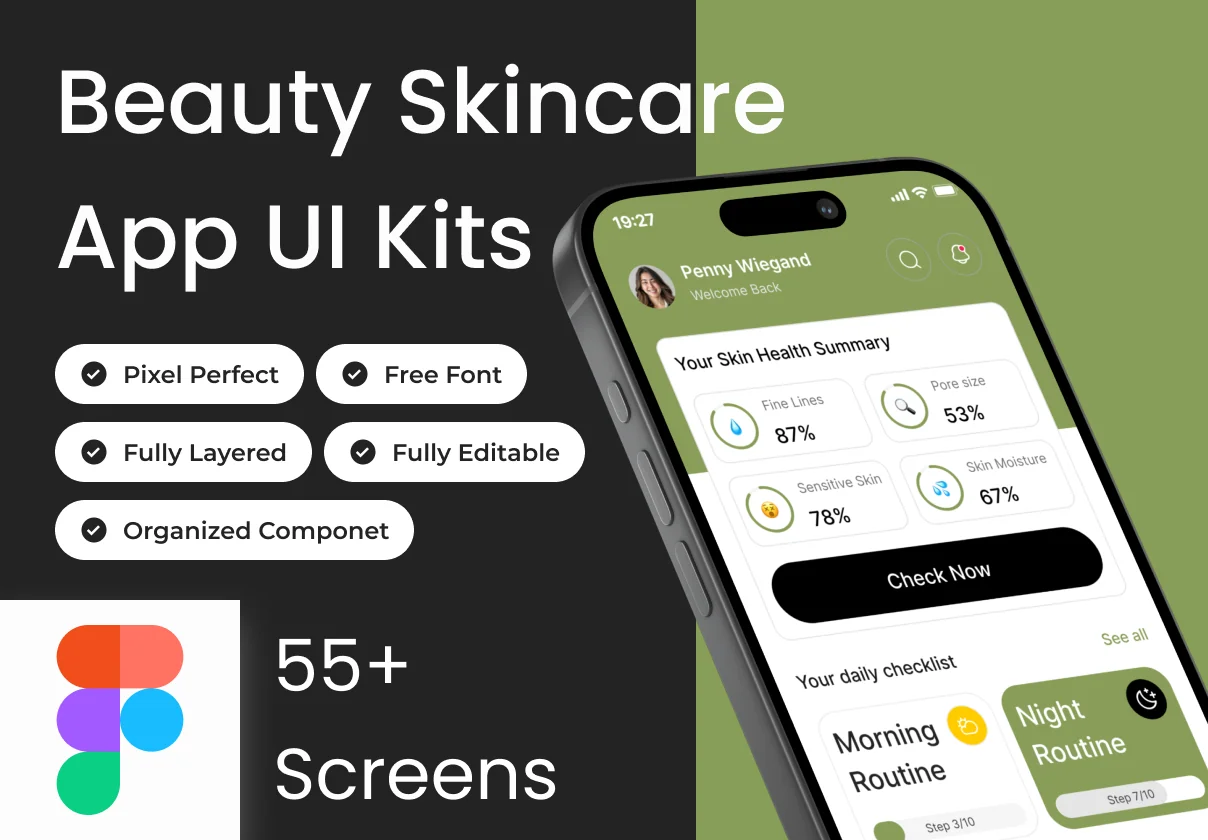 Beautiq - Beauty Skincare App Ui Kits