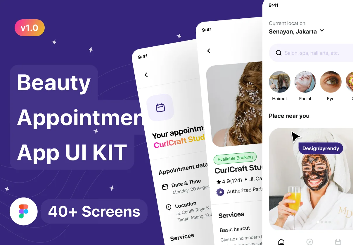 BeautyBlendr - Beauty Appointment App UI KIT