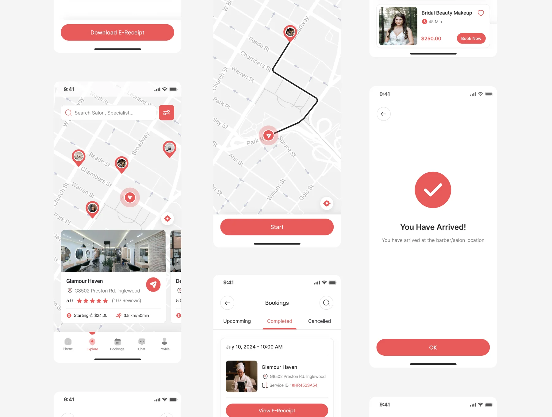 Beauty & Barber Salon Mobile App UI Kit 4