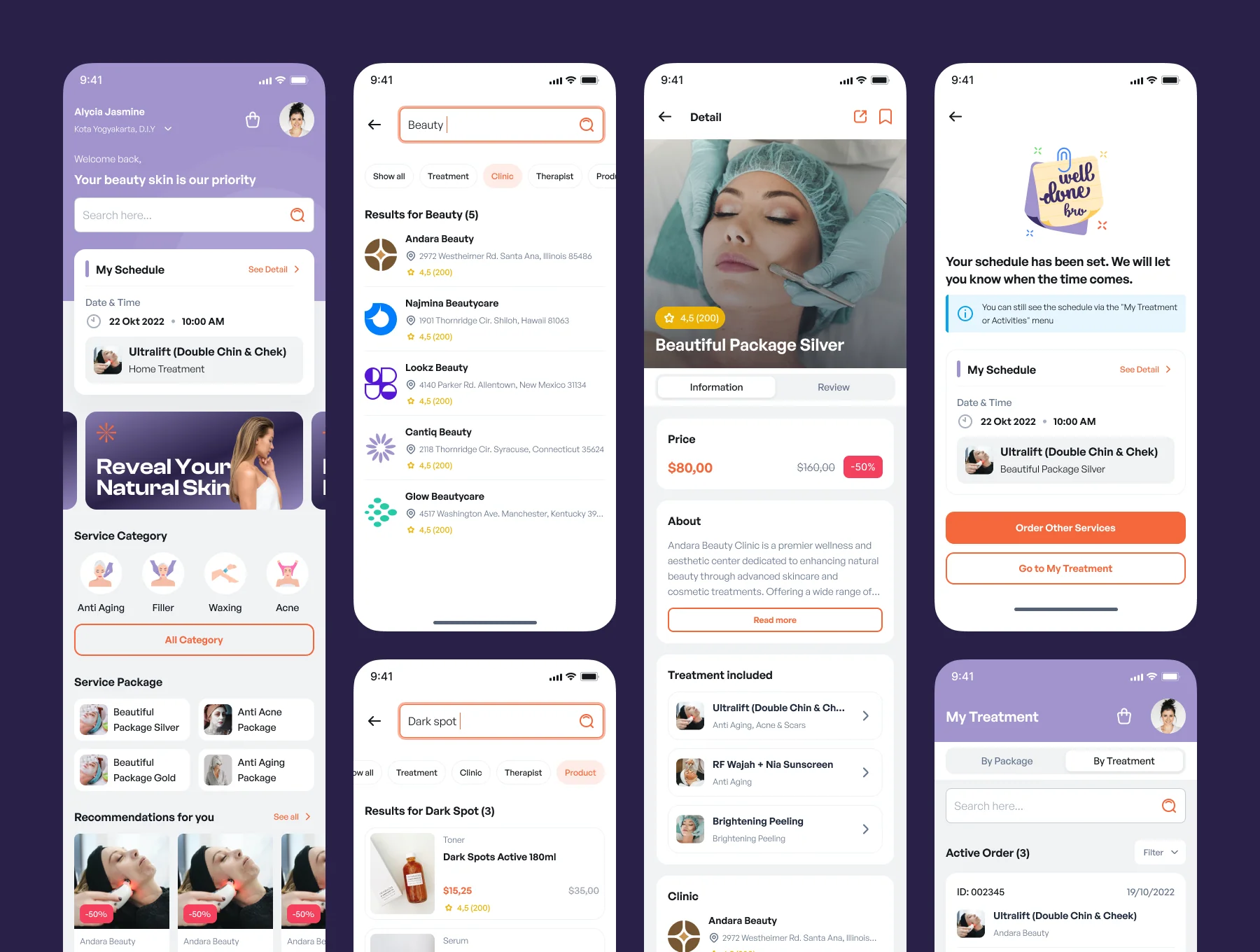 Beauty Clinic App UI Kit 7