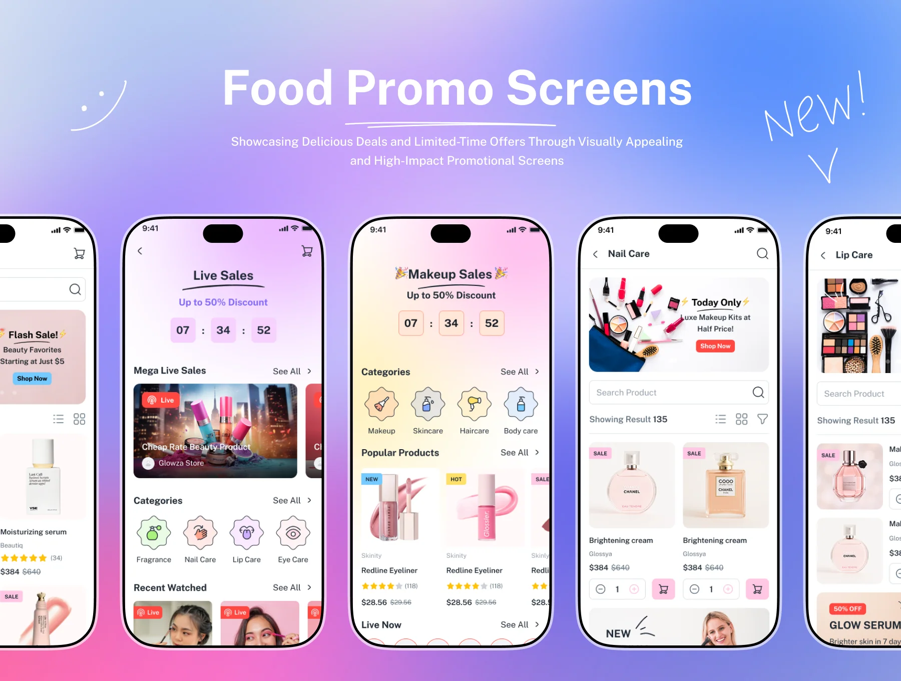 Glowza – Beauty eCommerce Mobile App Figma UI Kits 7