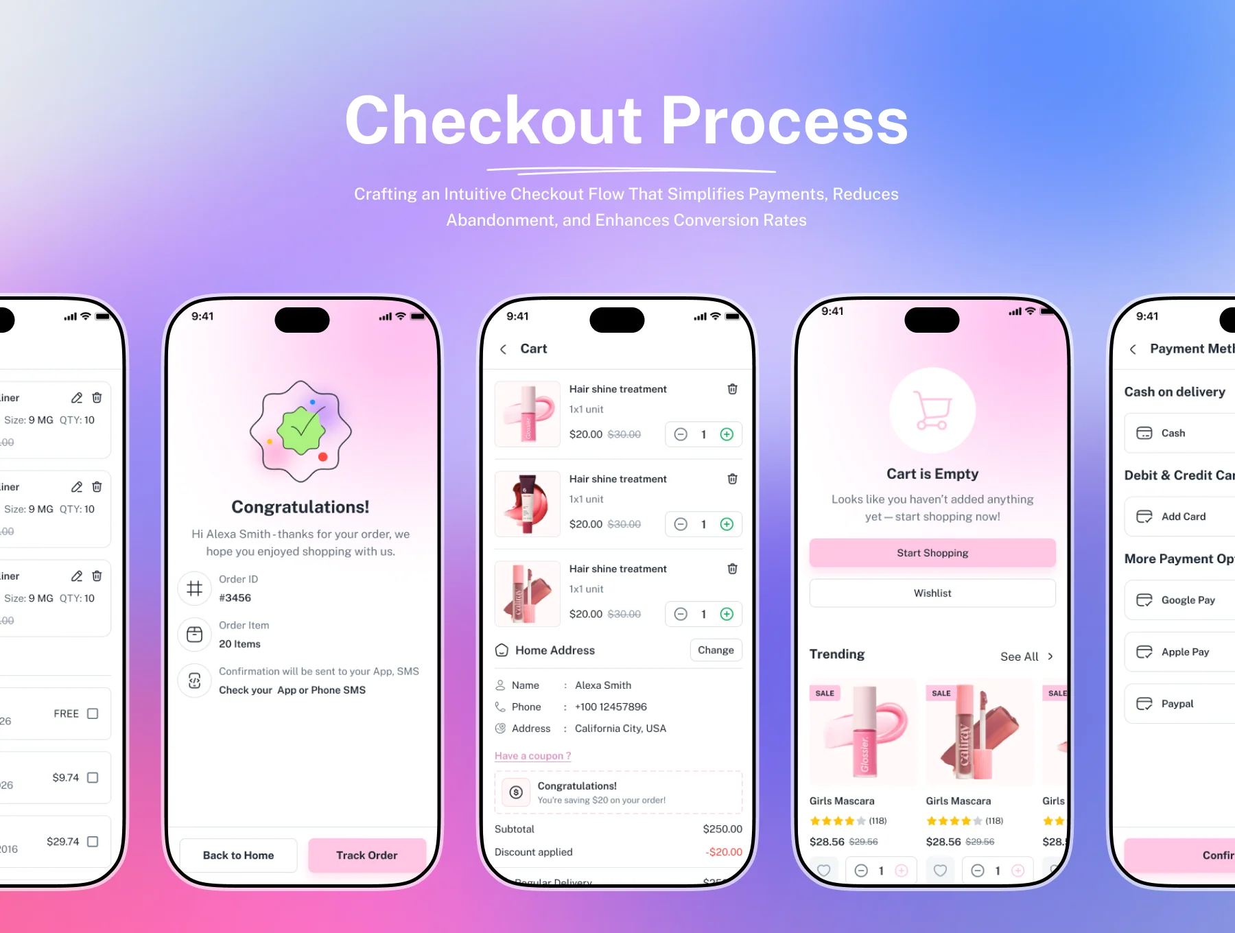 Glowza – Beauty eCommerce Mobile App Figma UI Kits 8