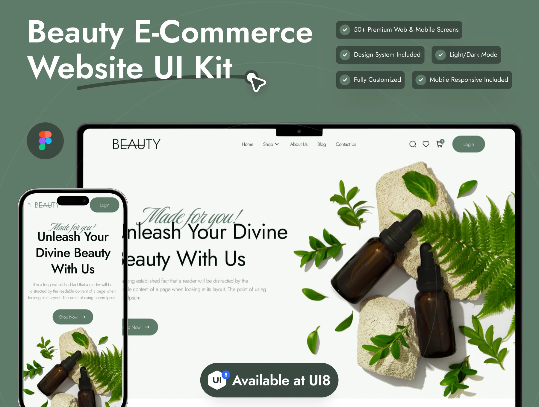Beauty Ecommerce Website UI Kit