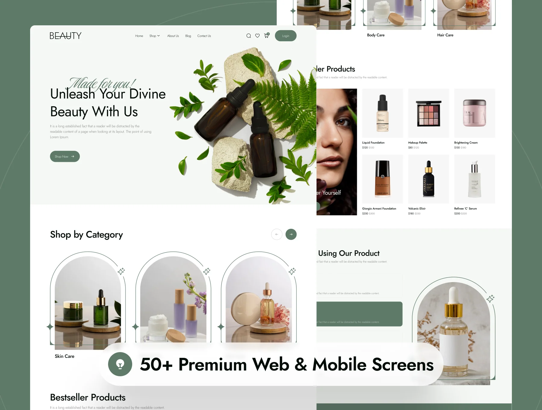 Beauty Ecommerce Website UI Kit 5