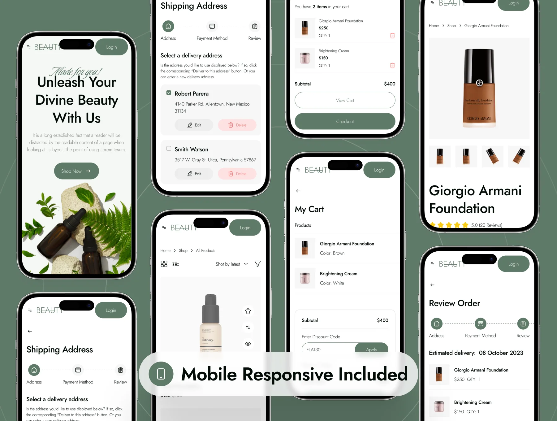 Beauty Ecommerce Website UI Kit 7