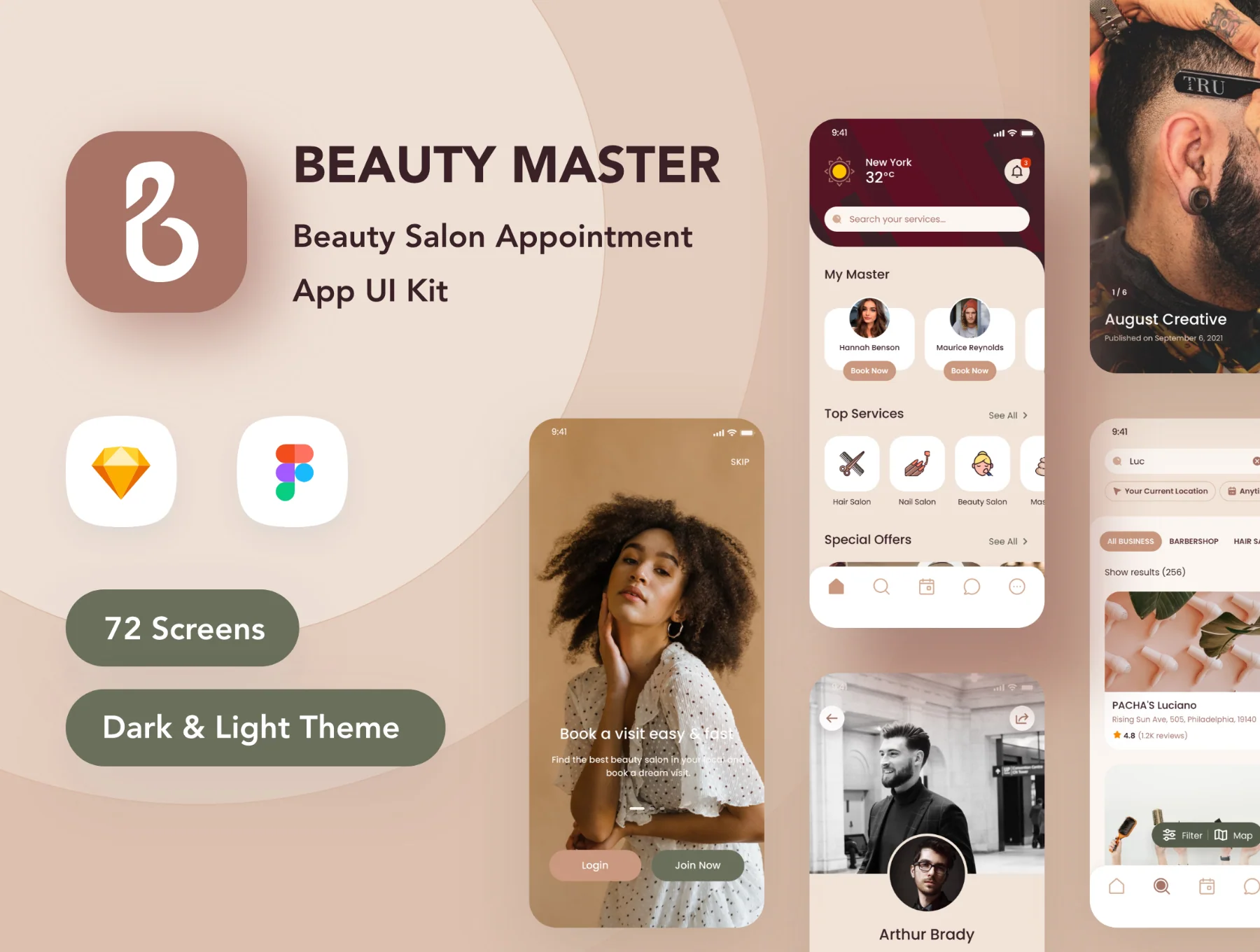 Beauty Master - Salon Appointment App UI Kit