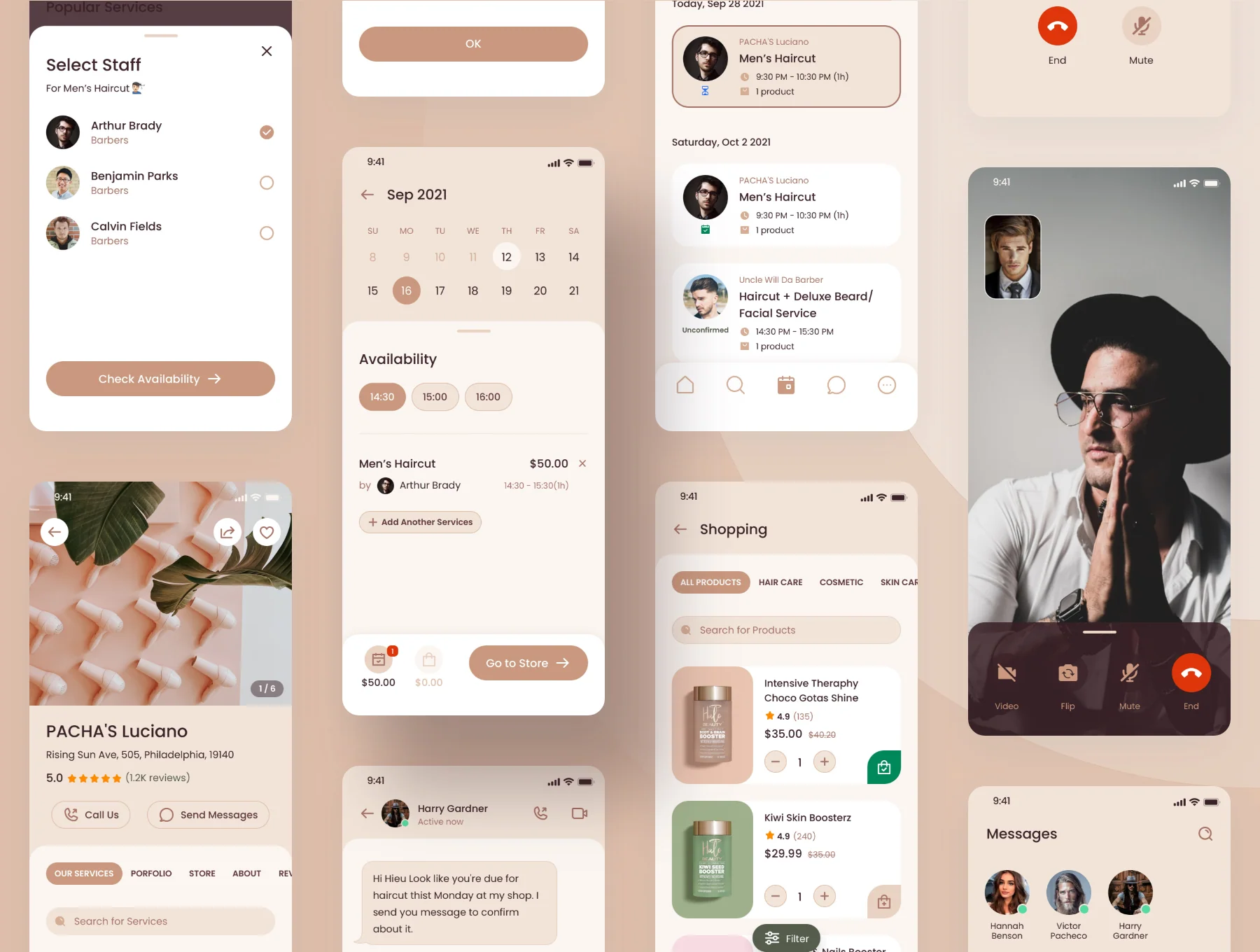 Beauty Master - Salon Appointment App UI Kit 7
