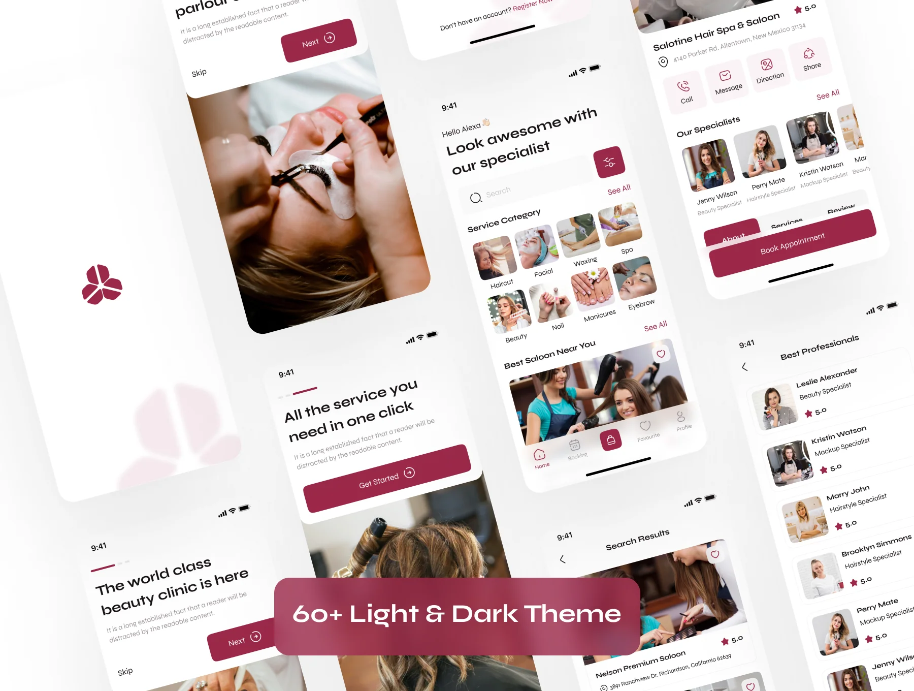 Beauty Service App UI Kit 5