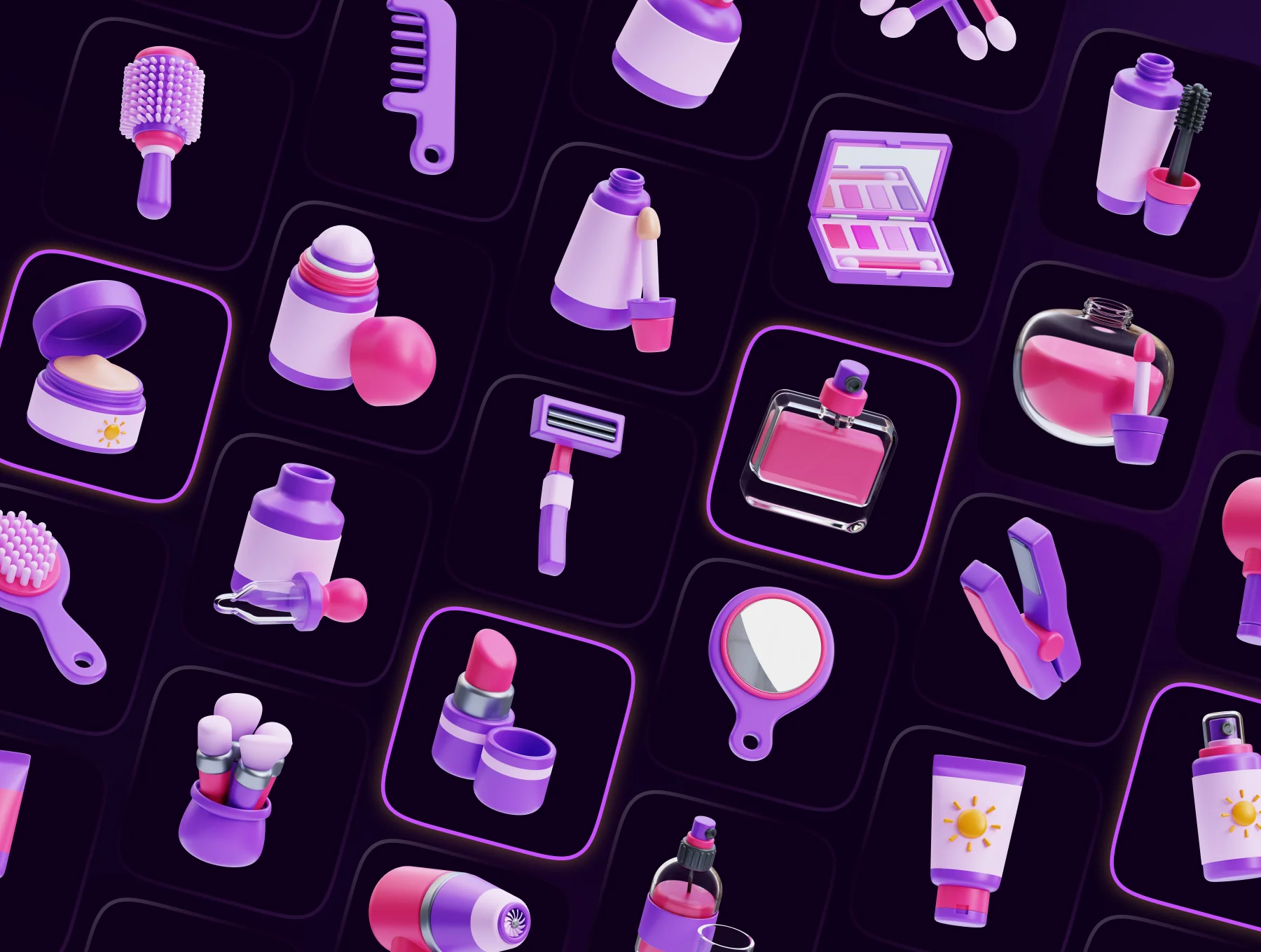 Beauty & Treatment 3D Icon Set 2