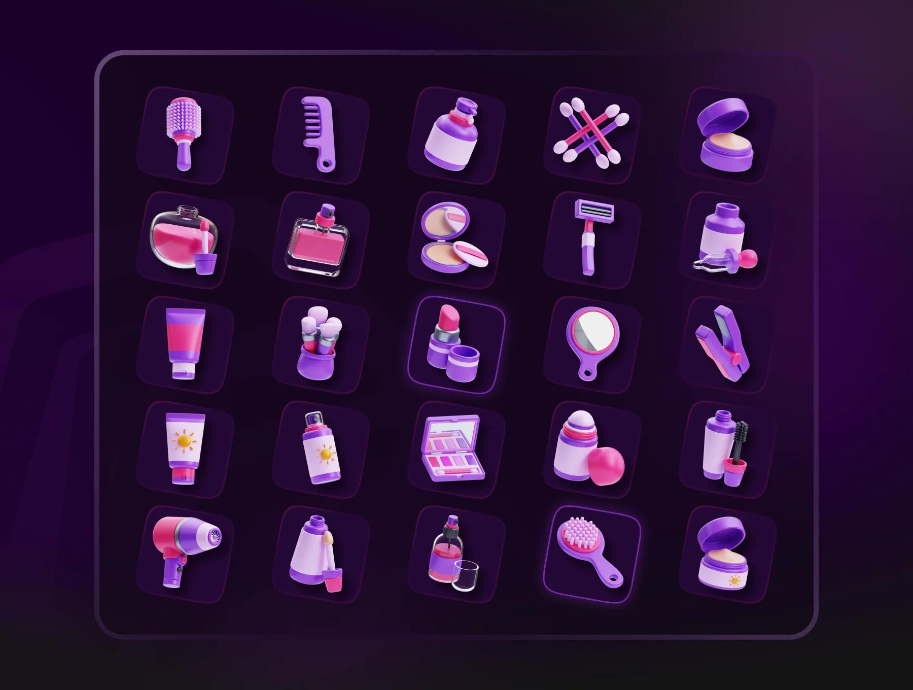 Beauty & Treatment 3D Icon Set 3