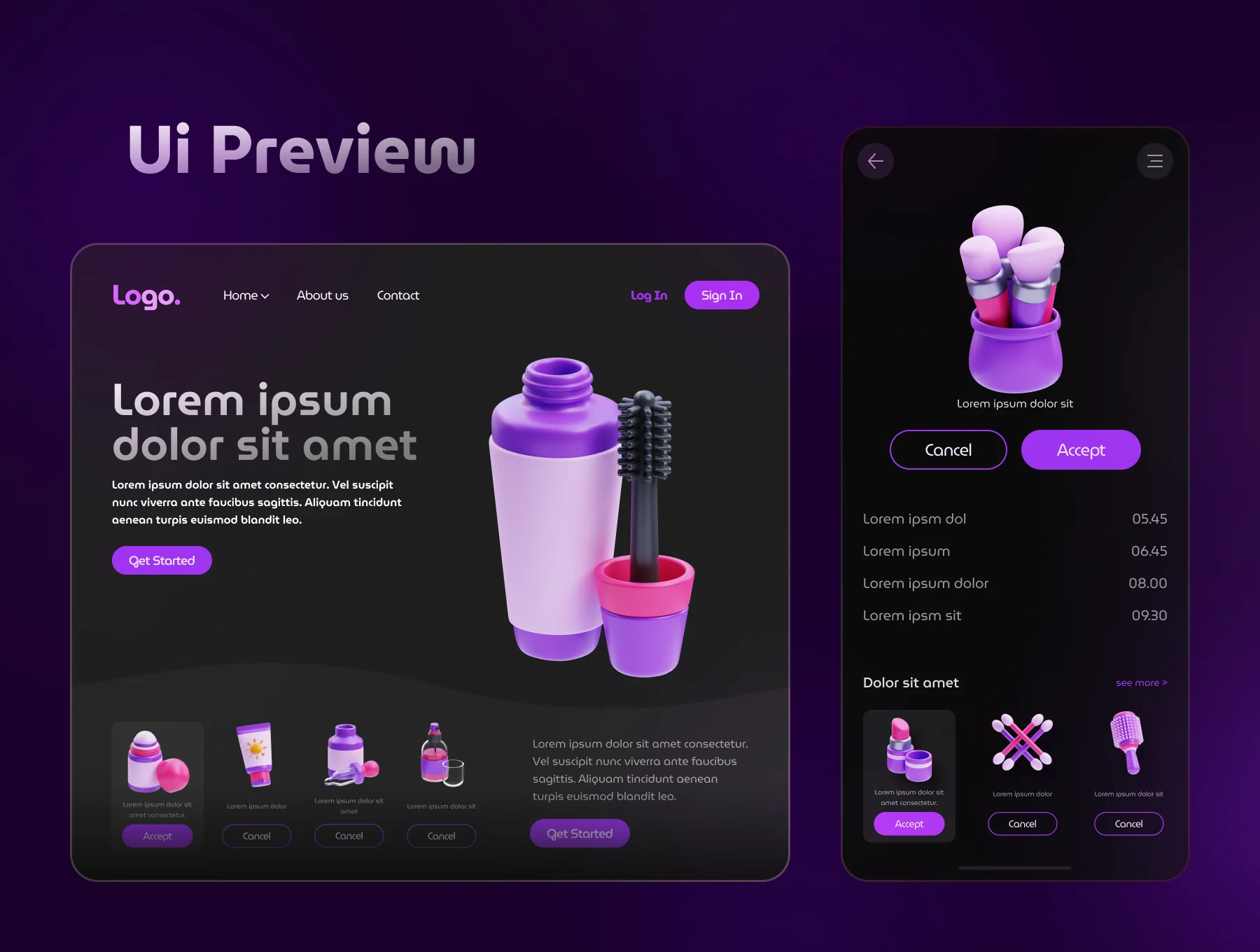 Beauty & Treatment 3D Icon Set 7