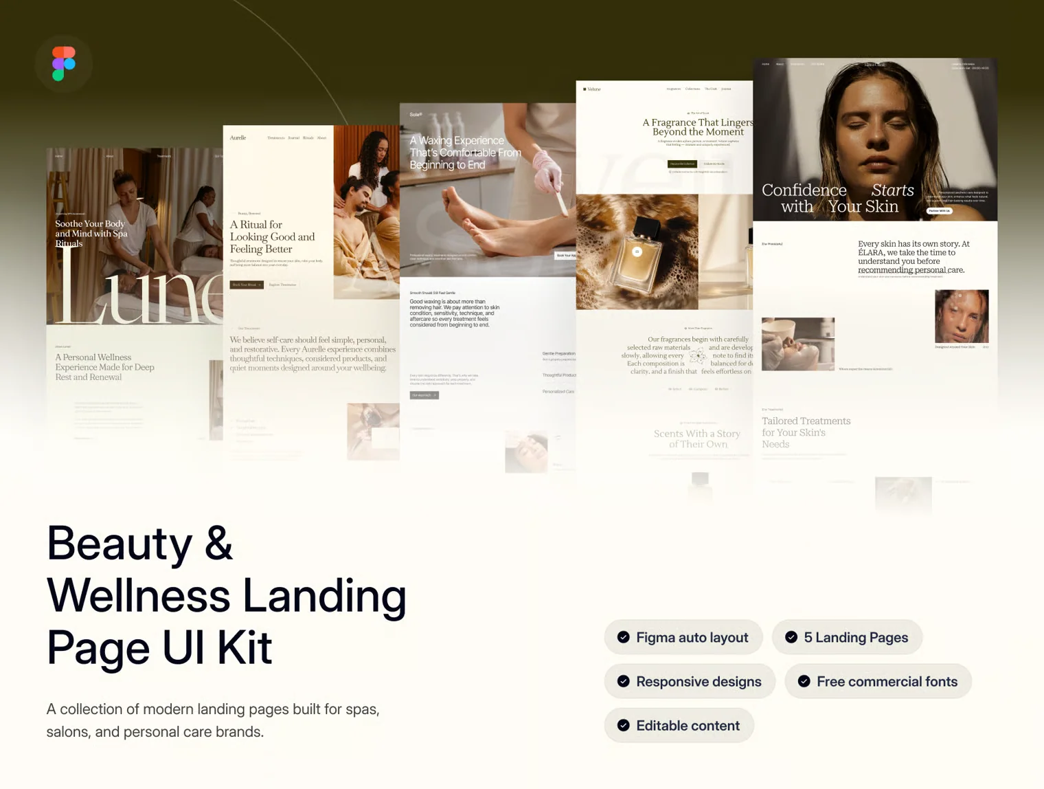 Beauty & Wellness Landing Page UI Kit