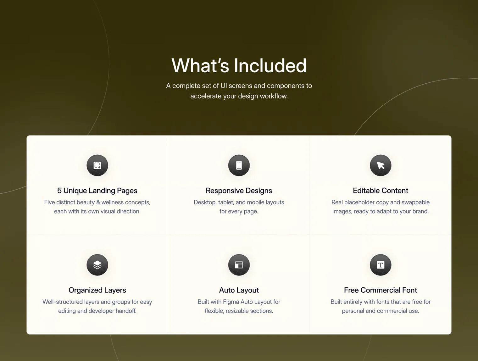 Beauty & Wellness Landing Page UI Kit 2