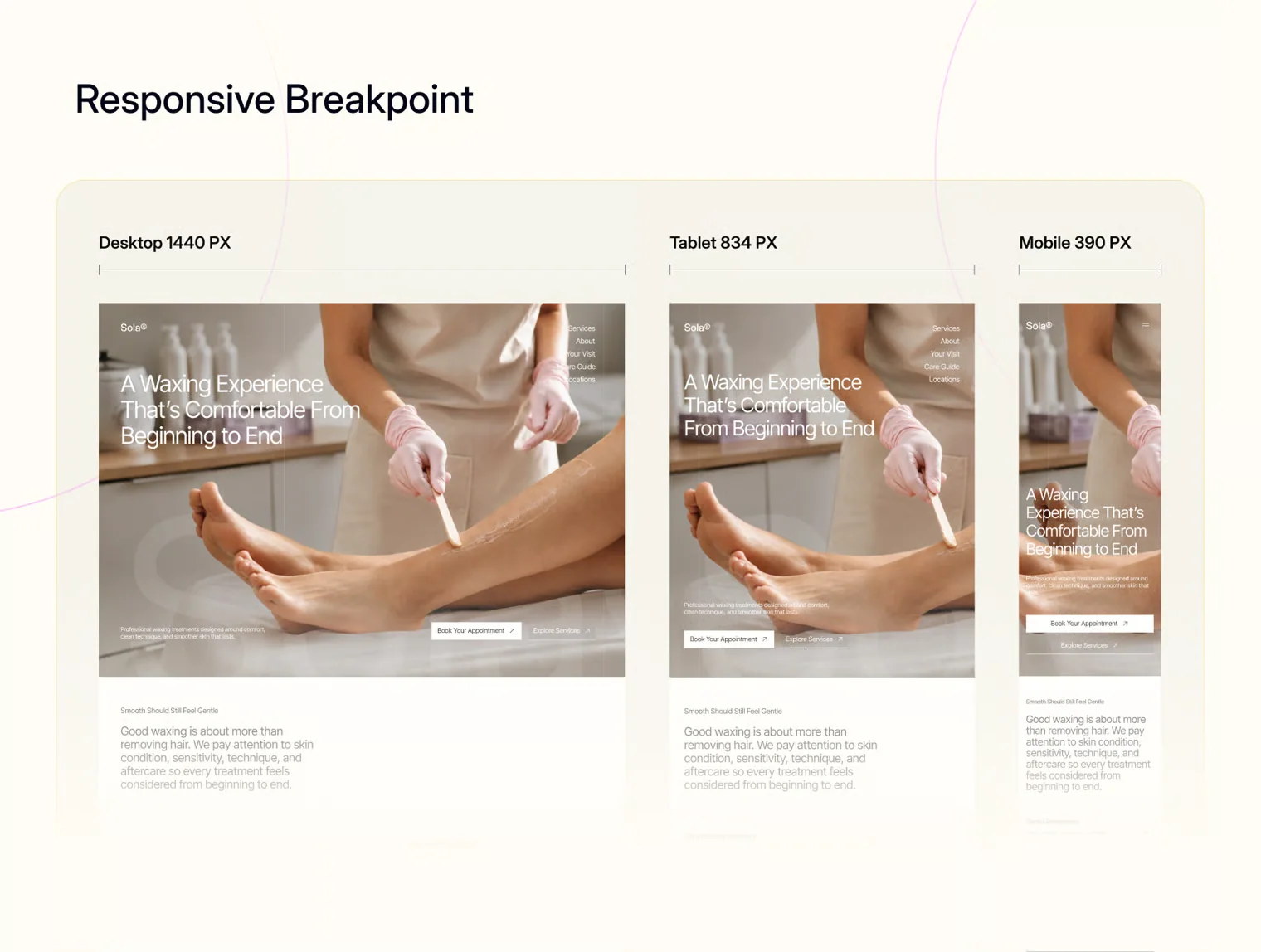 Beauty & Wellness Landing Page UI Kit 3