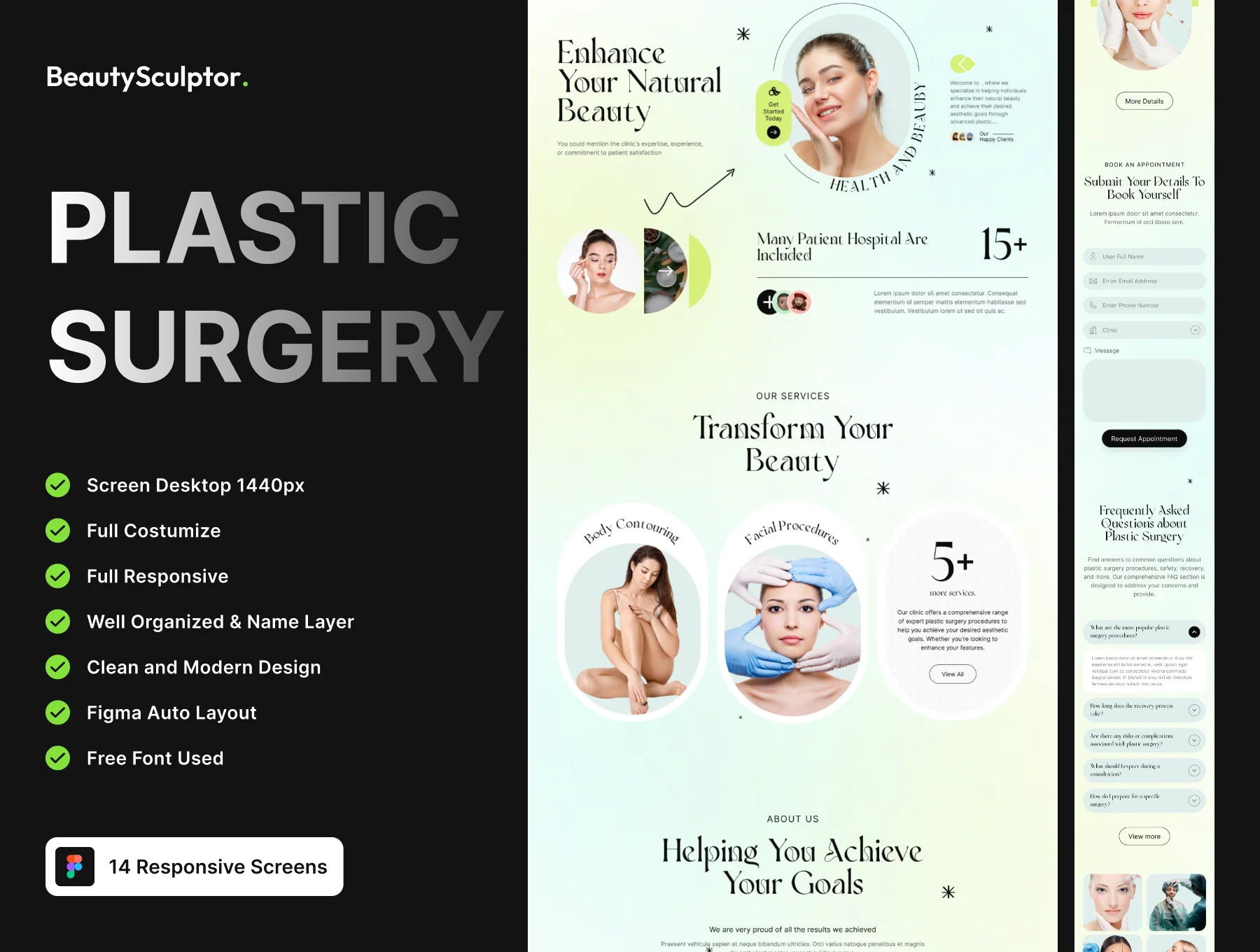 BeautySculptor - Plastic Surgery Website Template