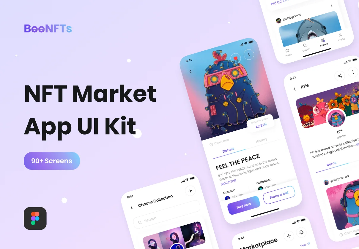 BeeNFTs - NFT Market App UI Kit