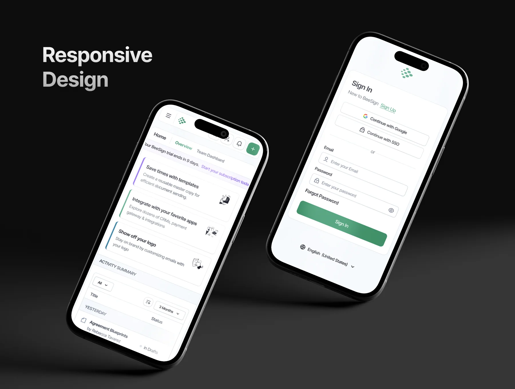 Beesign - e-Signature Document Dashboard UI Kit 6